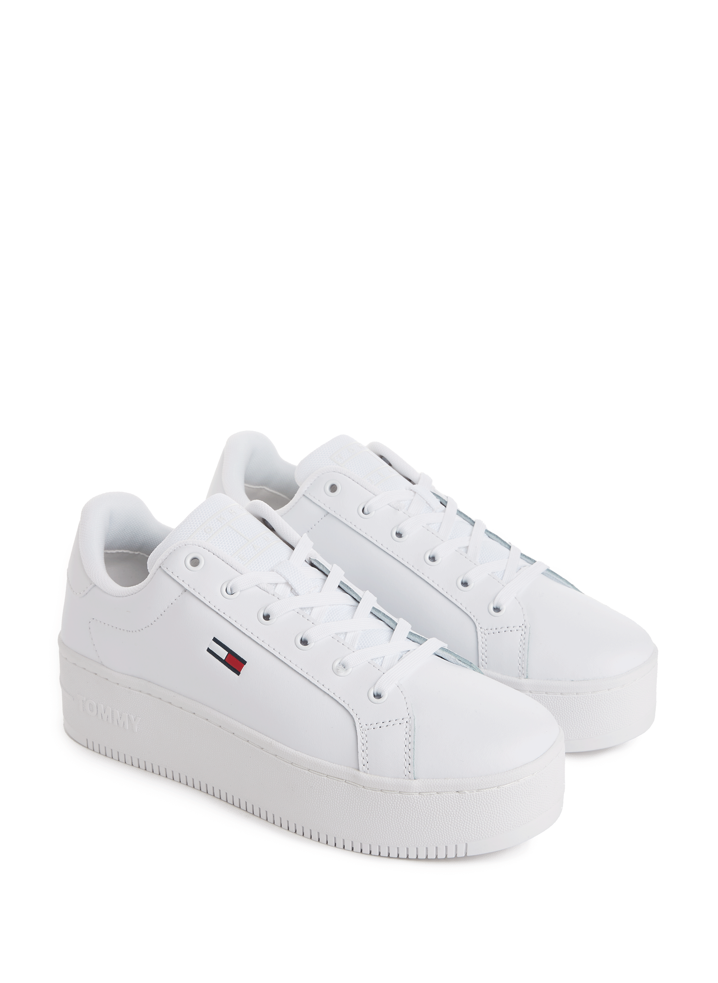 Baskets à plateforme en cuir