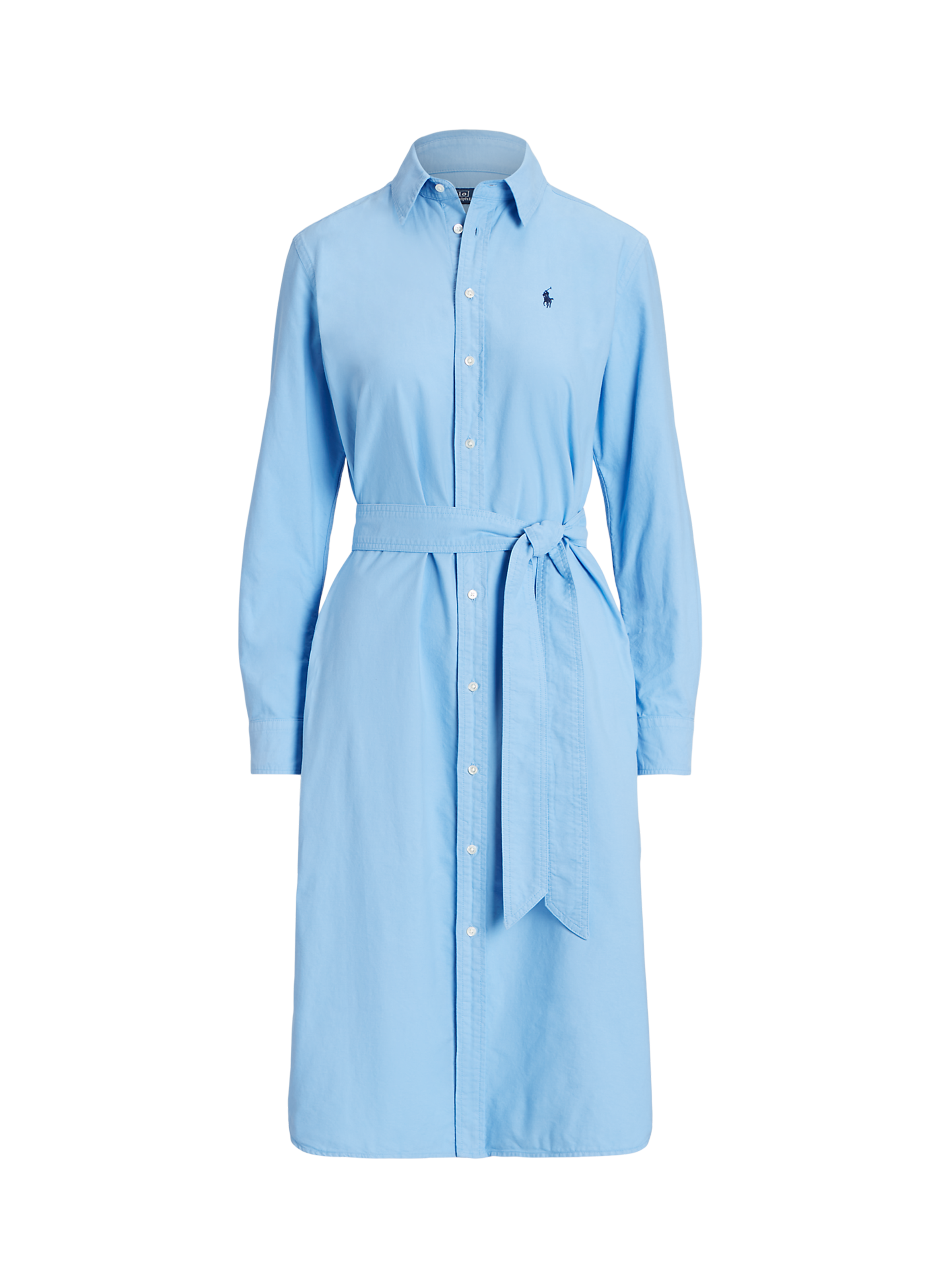 Robe chemise en coton POLO RALPH LAUREN Bleu