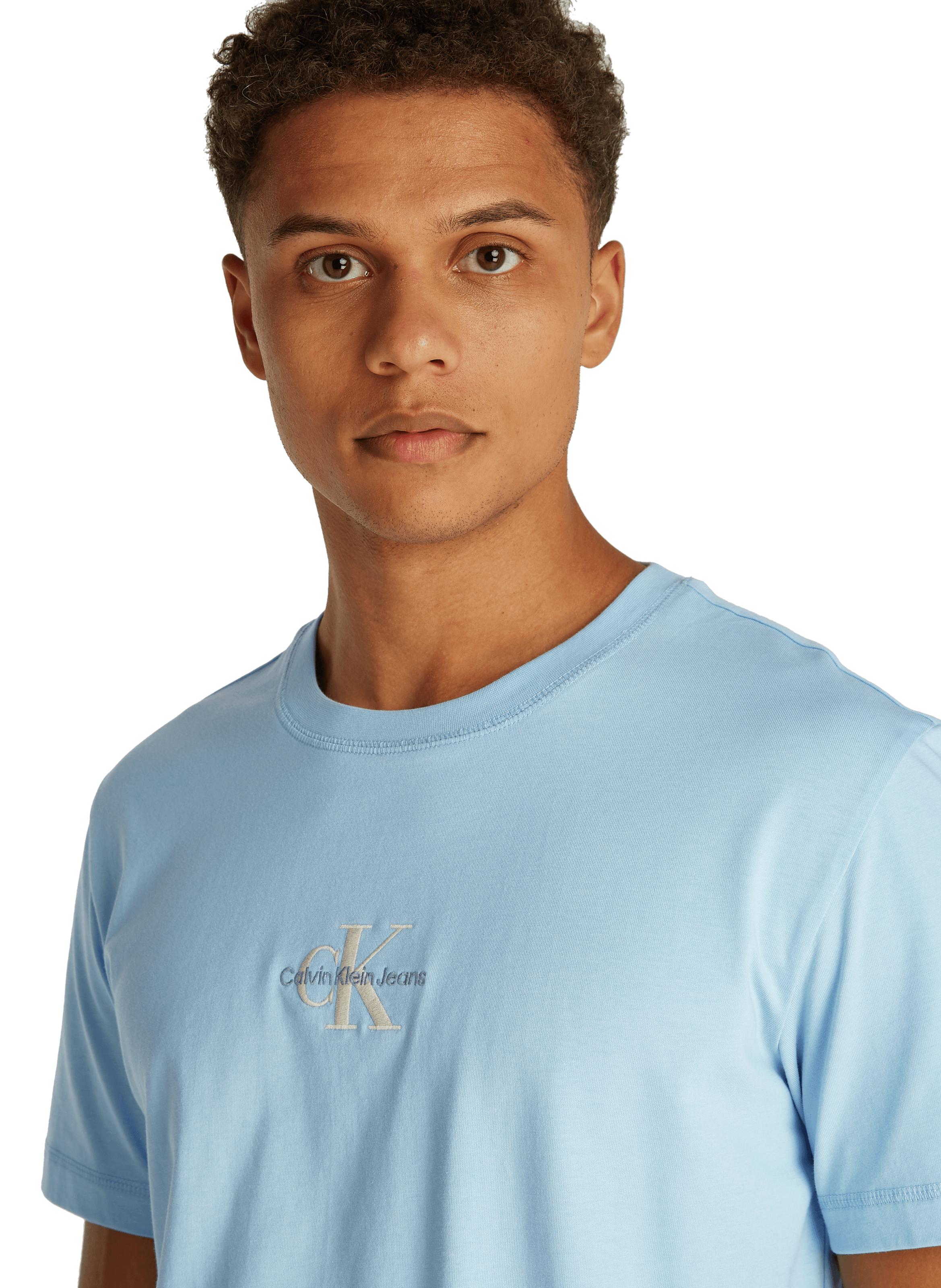  Logo cotton T-shirt CALVIN KLEIN Blue