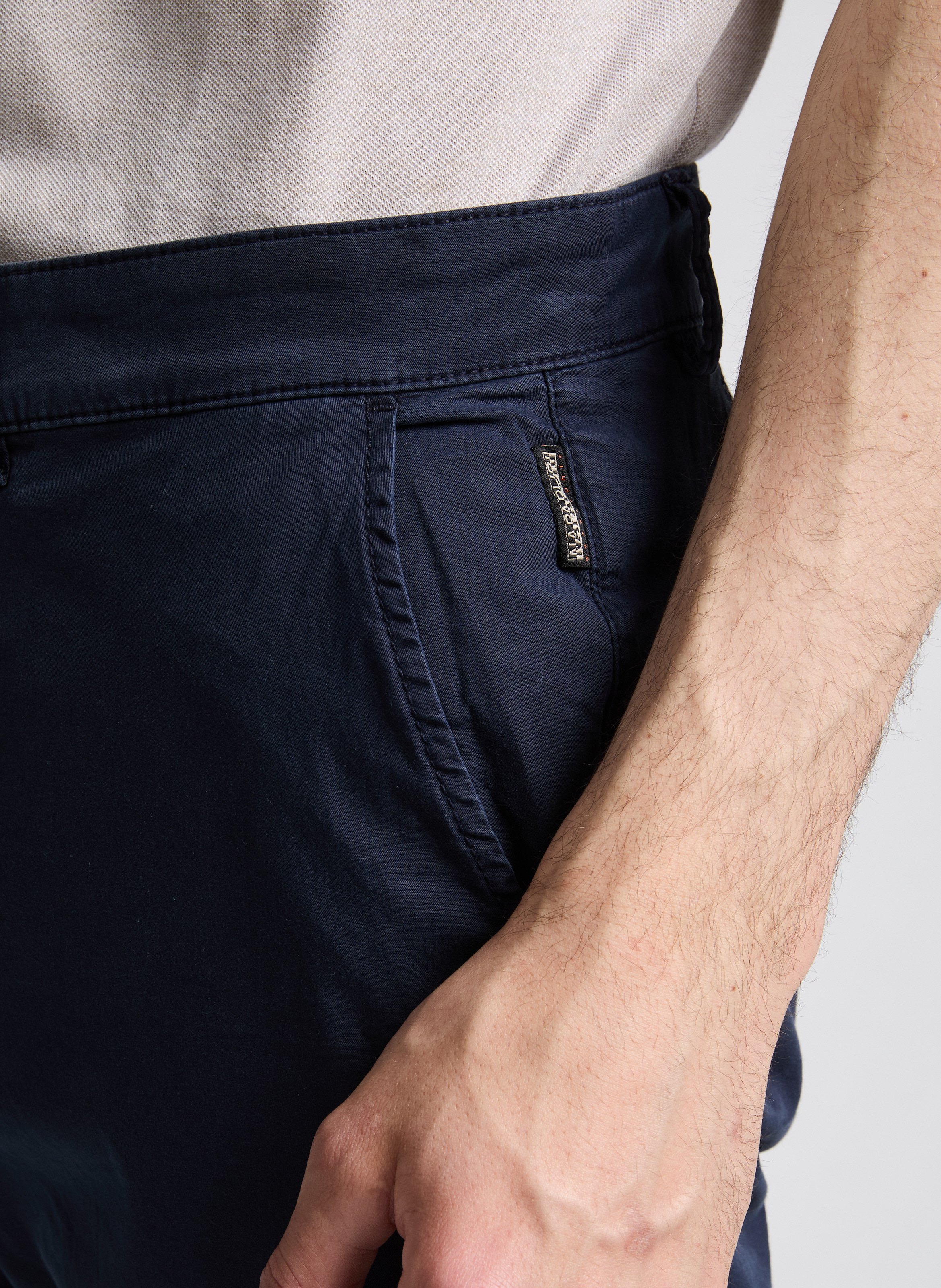 Pantalon en coton NAPAPIJRI Bleu