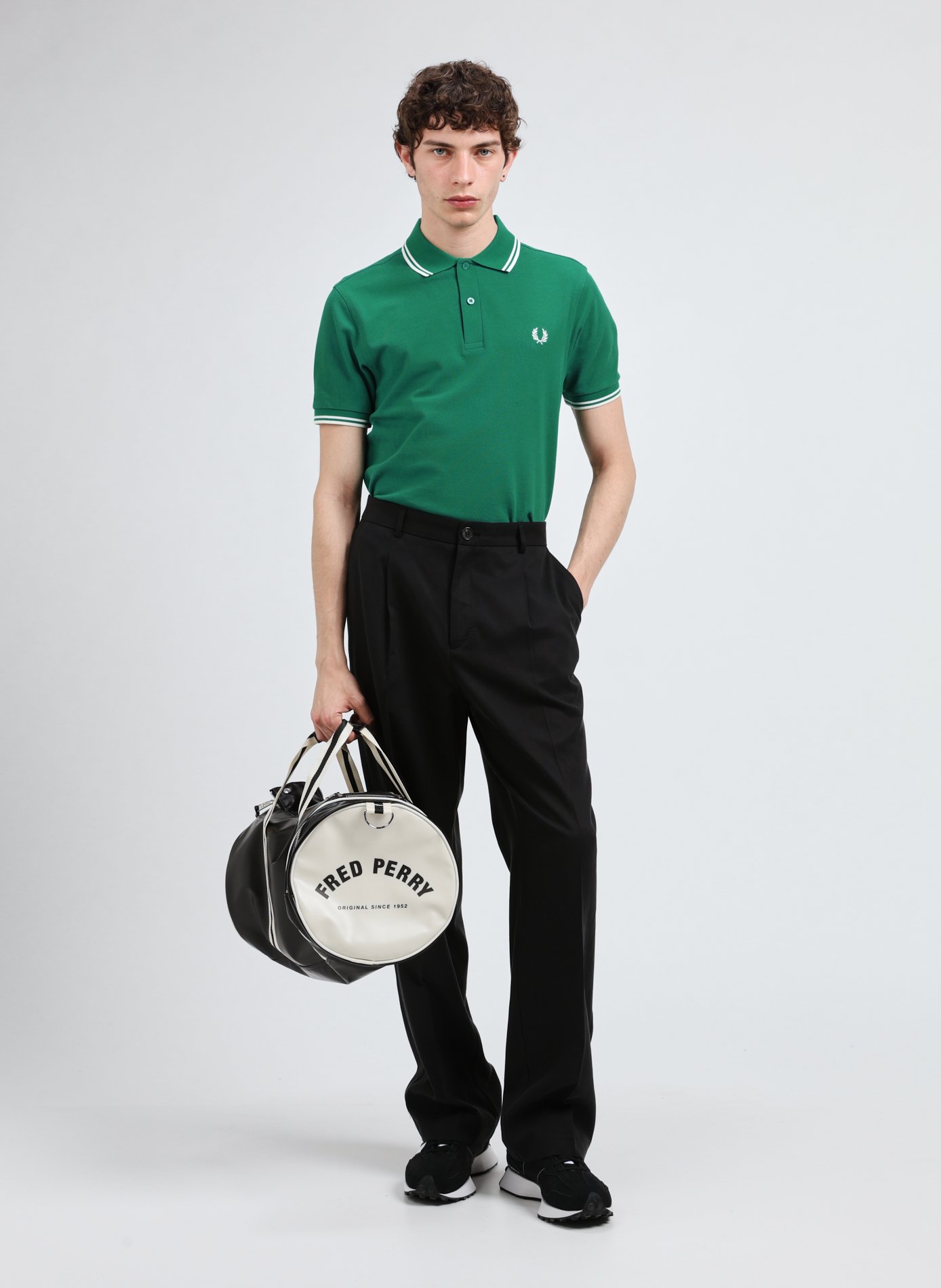 Sac de sport classique FRED PERRY Beige