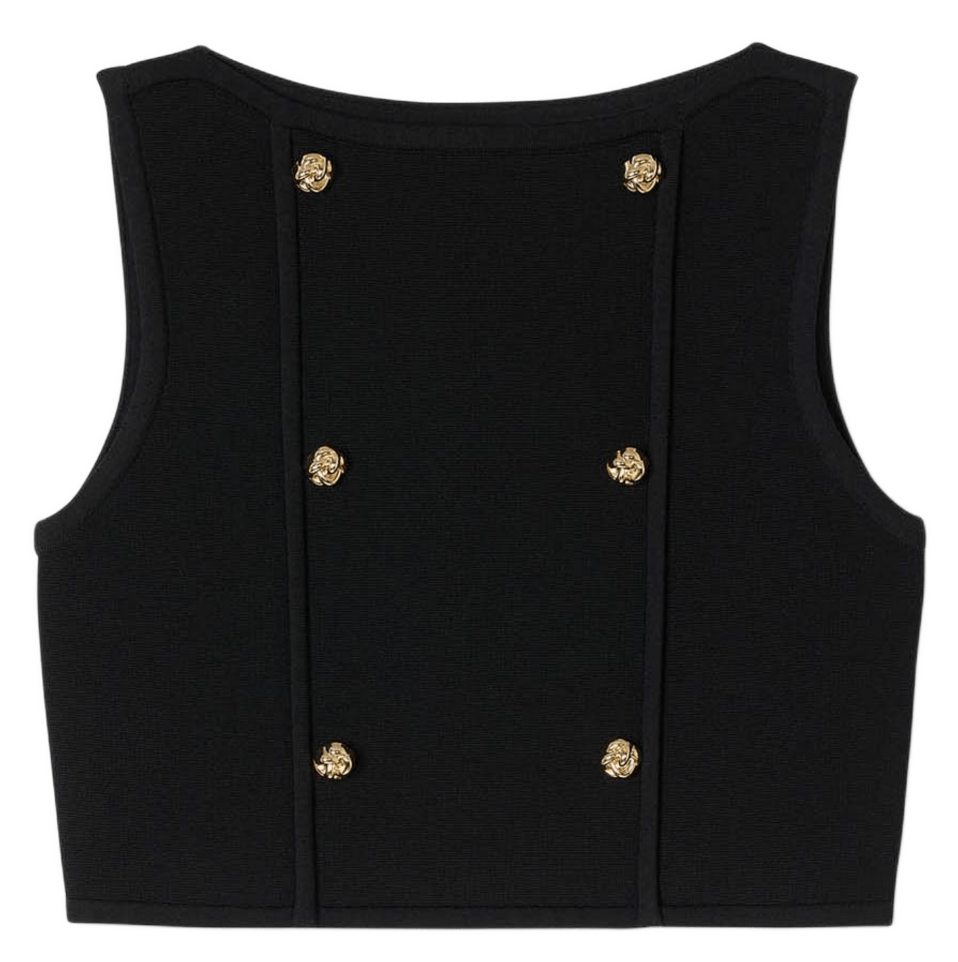 Pull col bateau en maille Noir