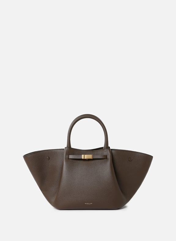 Sac à main à rayures en cuir Noir by DEMELLIER LONDON DEMELLIER LONDON Sac à main à rayures en cuir Noir