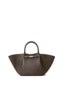 Sac à main en cuir et coton | Noir by DEMELLIER LONDON DEMELLIER LONDON Sac à main en cuir et coton | Noir