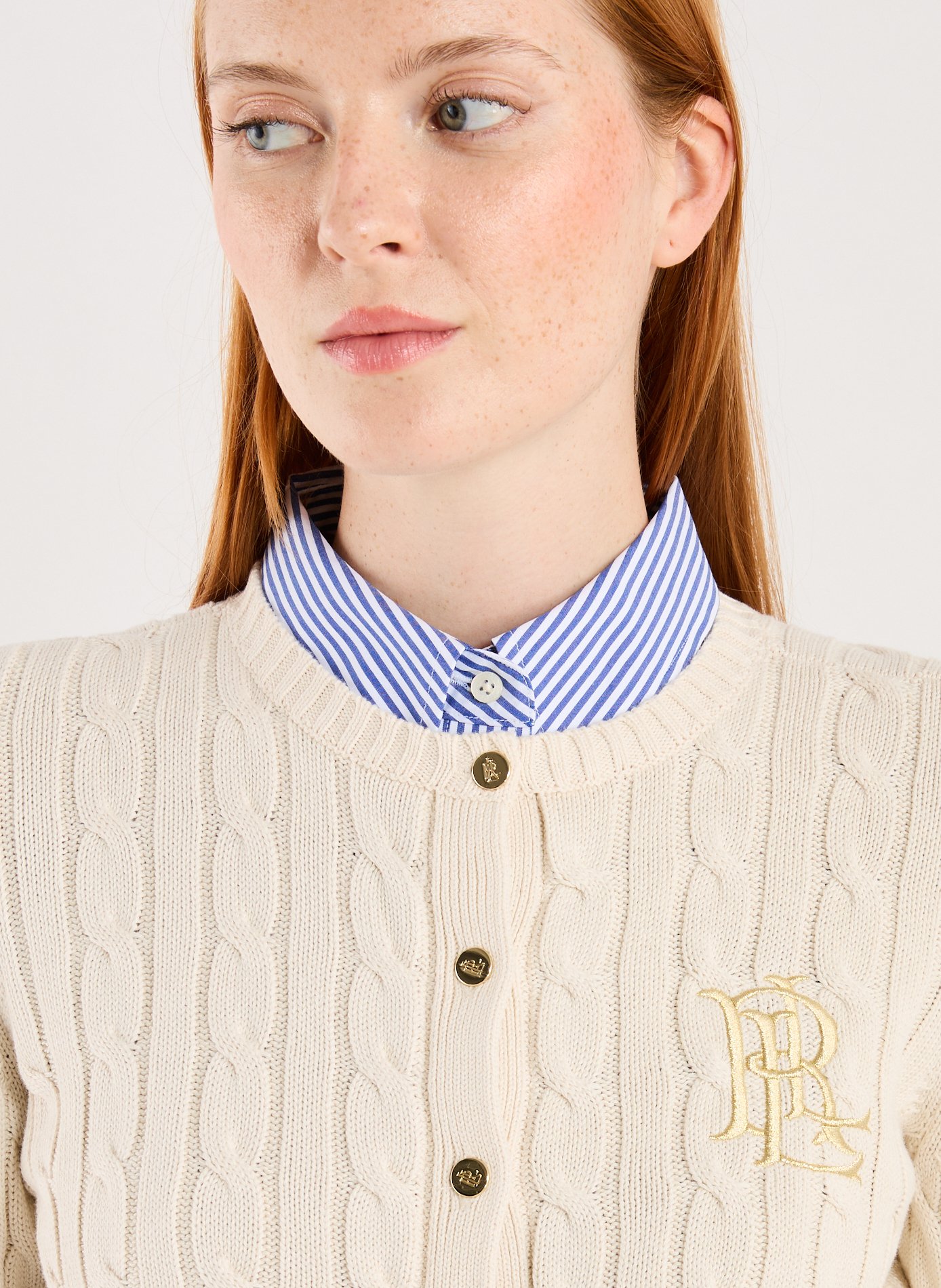 Cardigan en coton LAUREN Beige