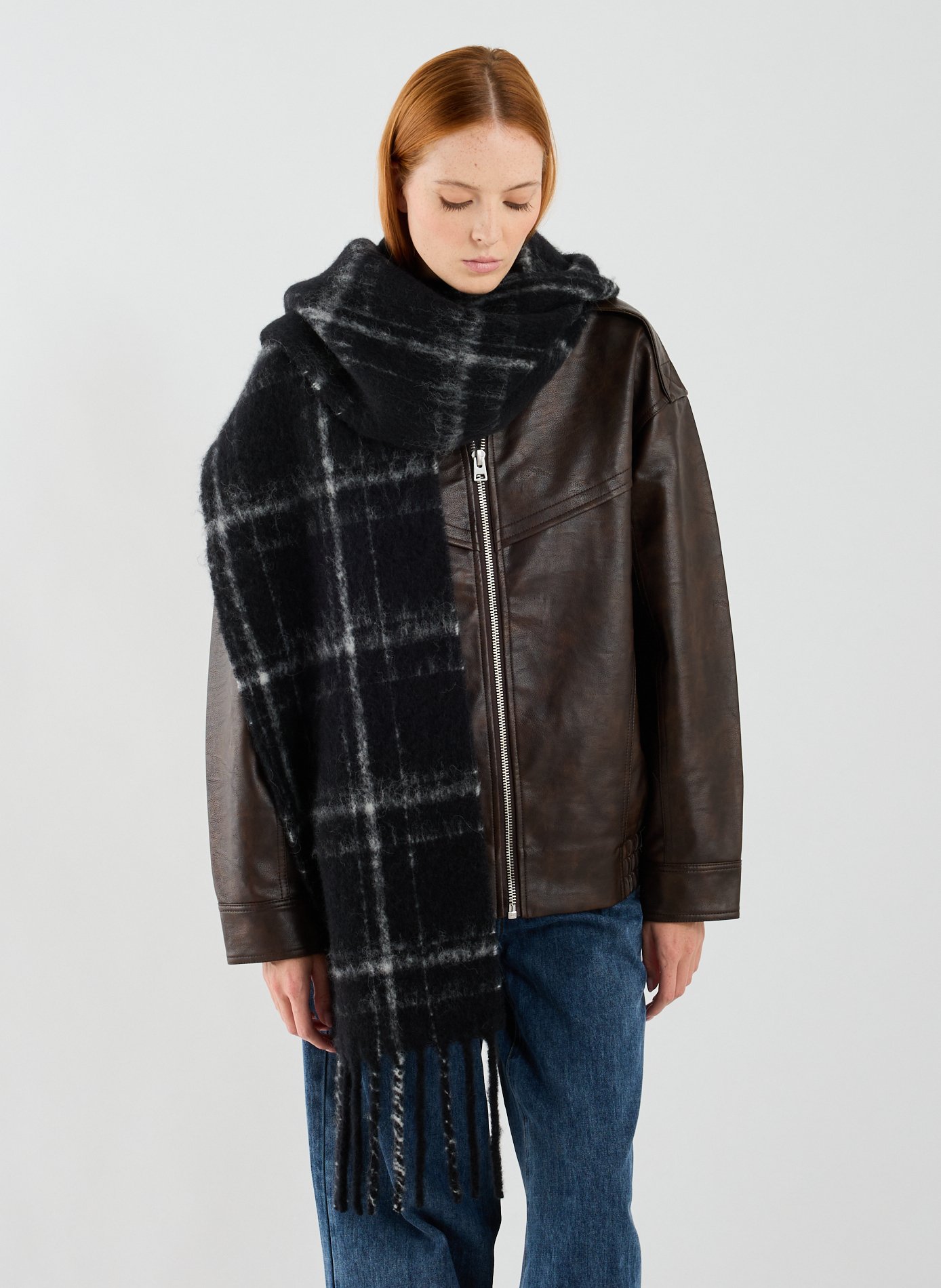 Echarpe en alpaga mélangé OUR LEGACY Noir