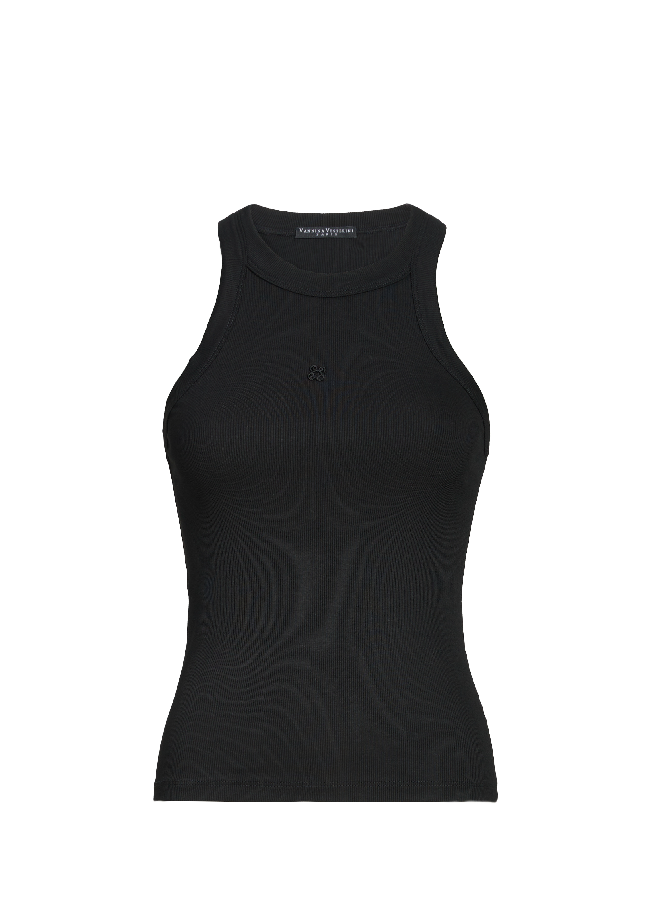 VANNINA VESPERINI Audrey cotton tank top Black
