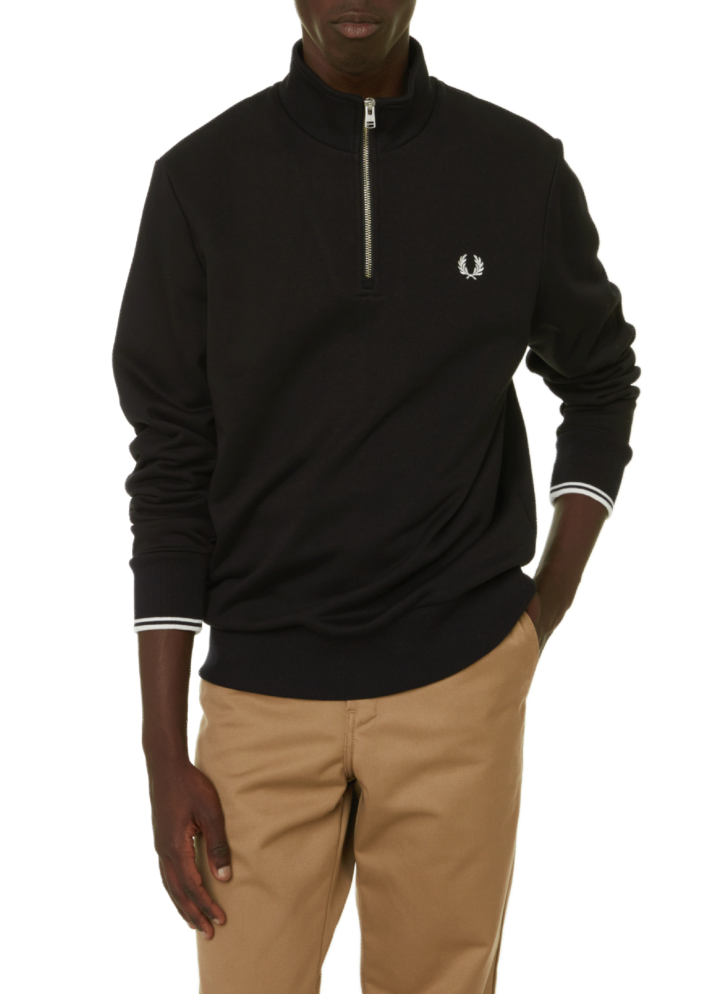FRED PERRY Sweatshirt en coton Noir