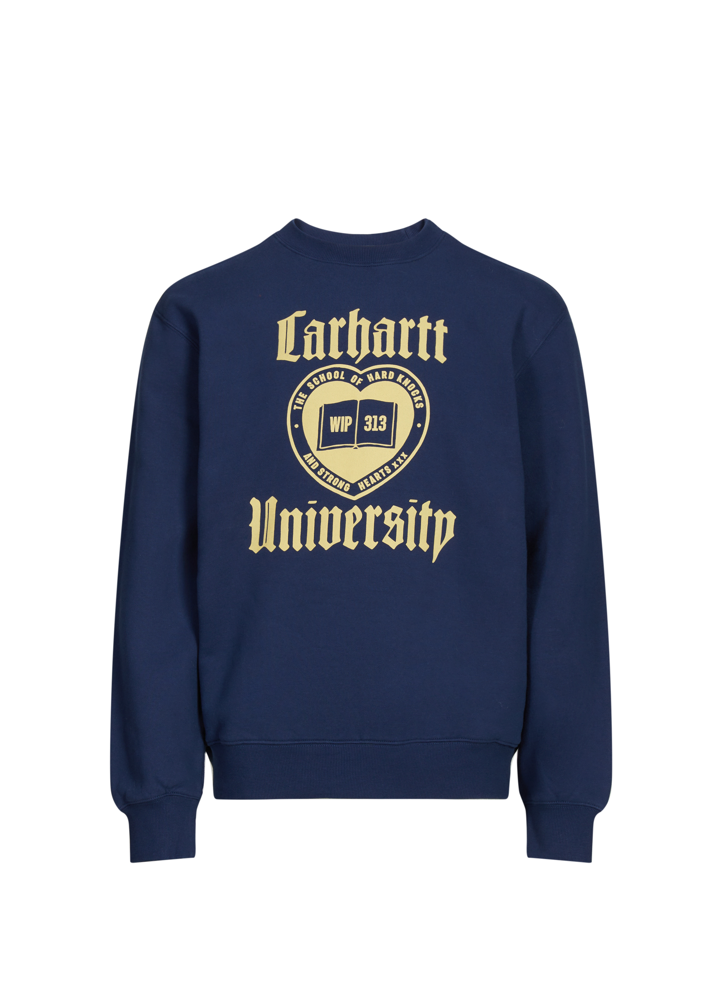 CARHARTT WIP Oversized round neck cotton sweatshirt Blue