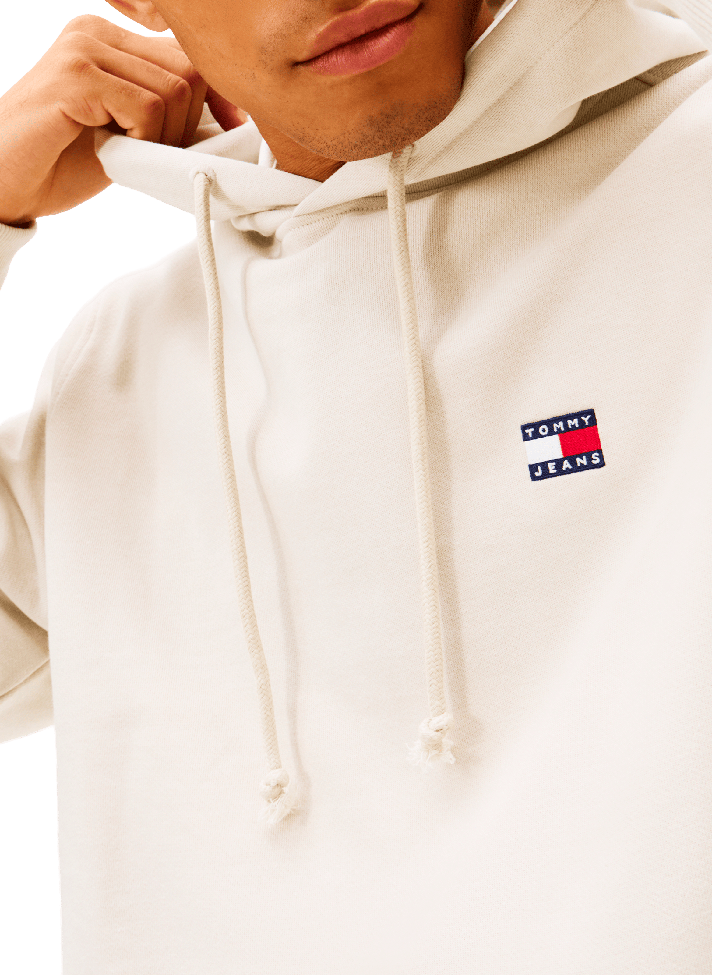 Hoodie with embroidered logo TOMMY HILFIGER Beige