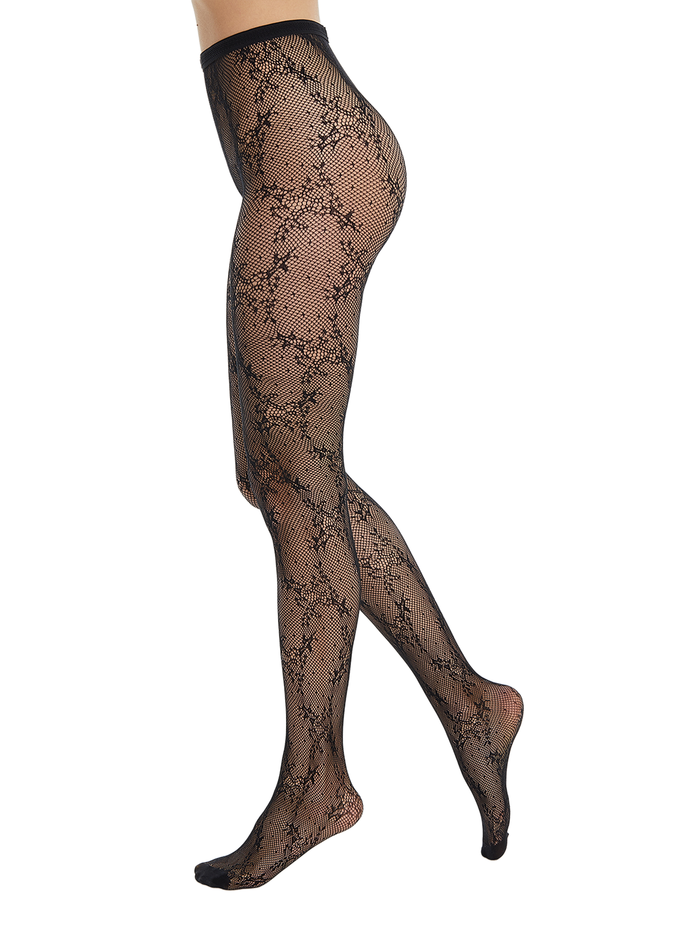 CETTE Collants Fashion en résille Noir