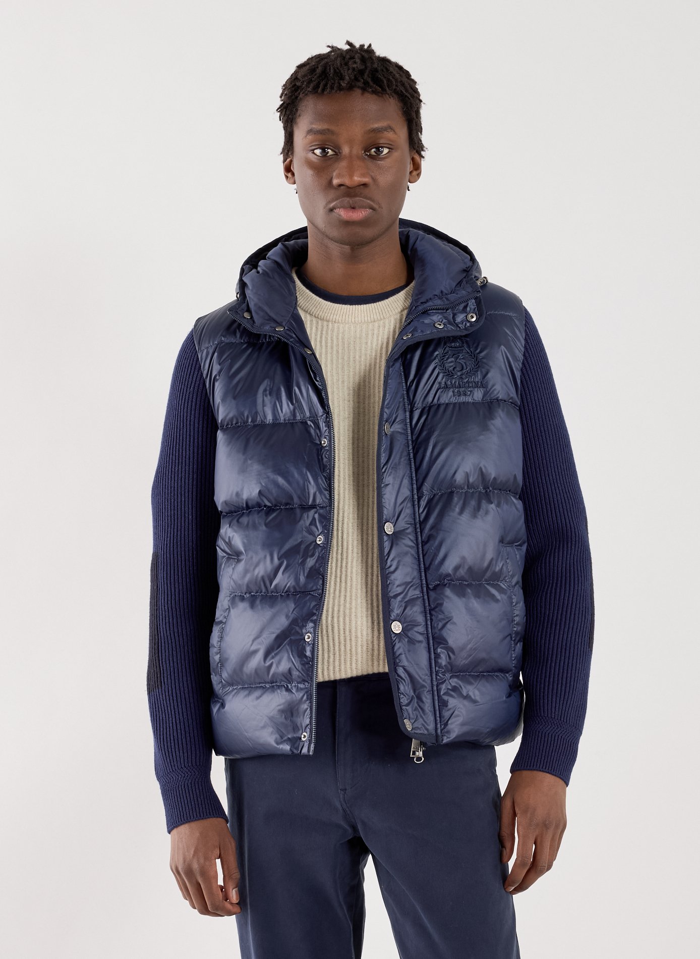 Hooded Jacket LA MARTINA Blue