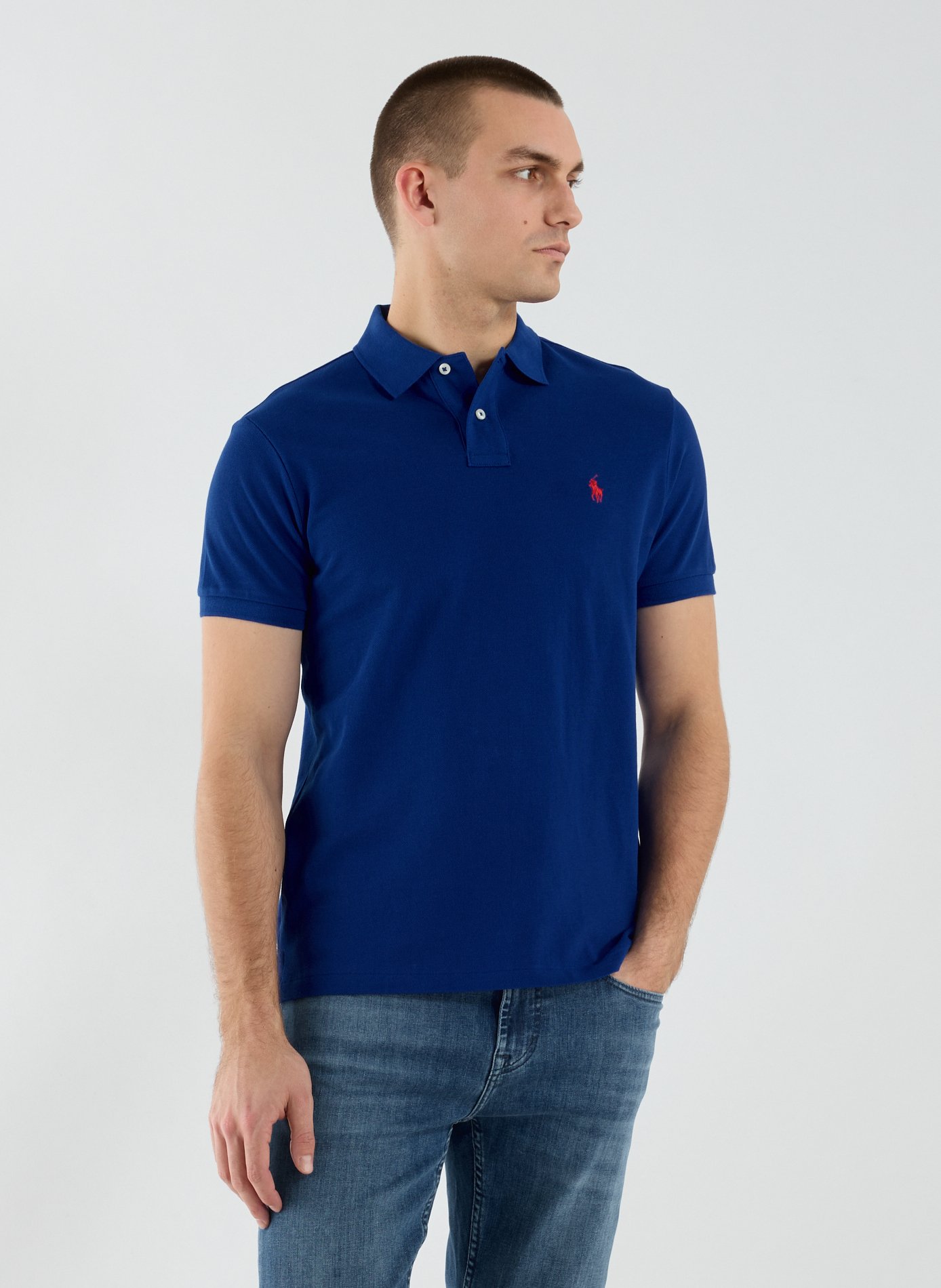 Organic cotton piqué polo shirt POLO RALPH LAUREN Blue