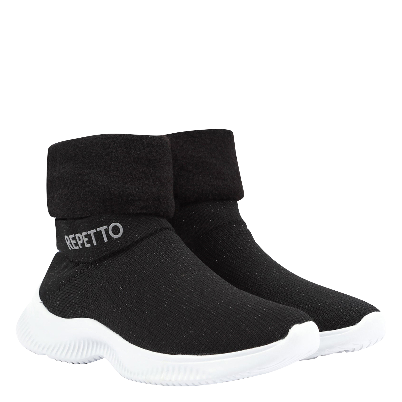 Baskets chaussettes en maille stretch REPETTO Noir