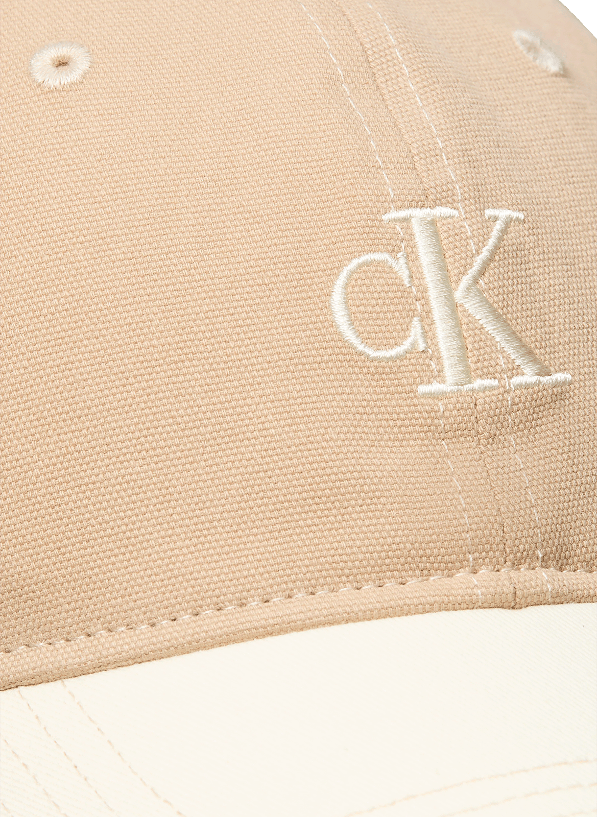 Embroidered BCI Cotton Cap CALVIN KLEIN Beige