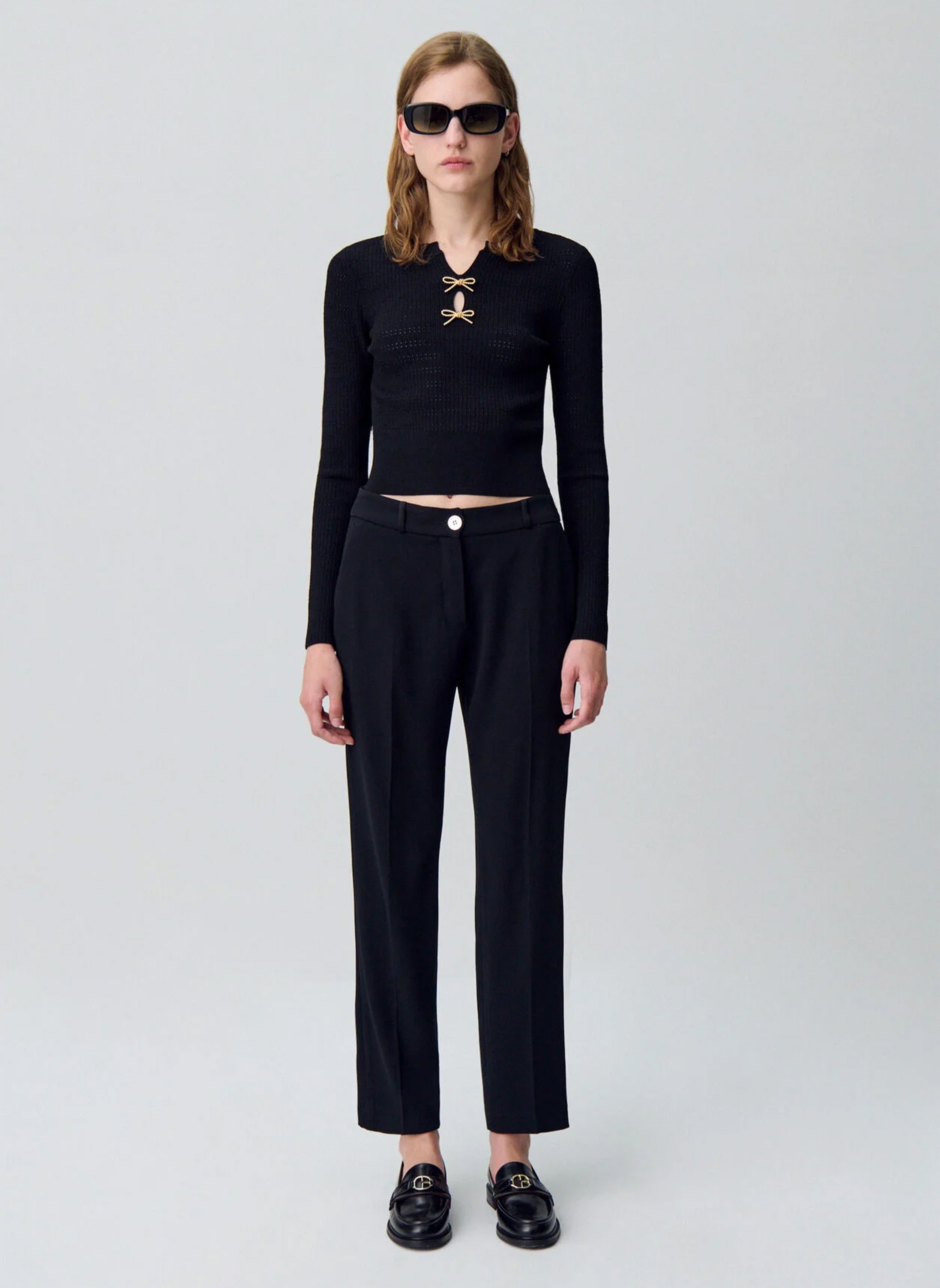Pantalon droit CLAUDIE PIERLOT Noir