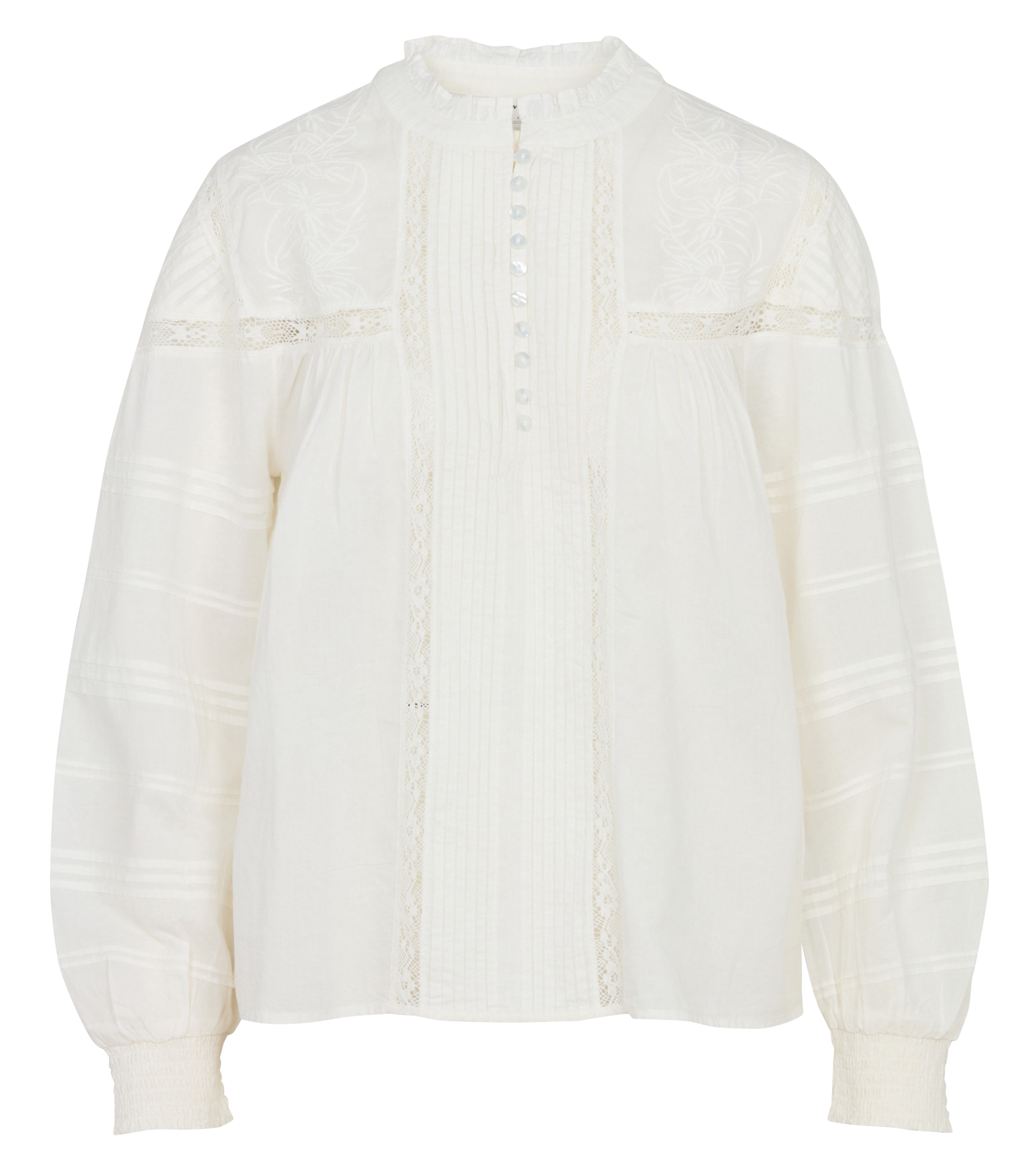 Blouse droite col rond en coton demma MAISON 123 Blanc