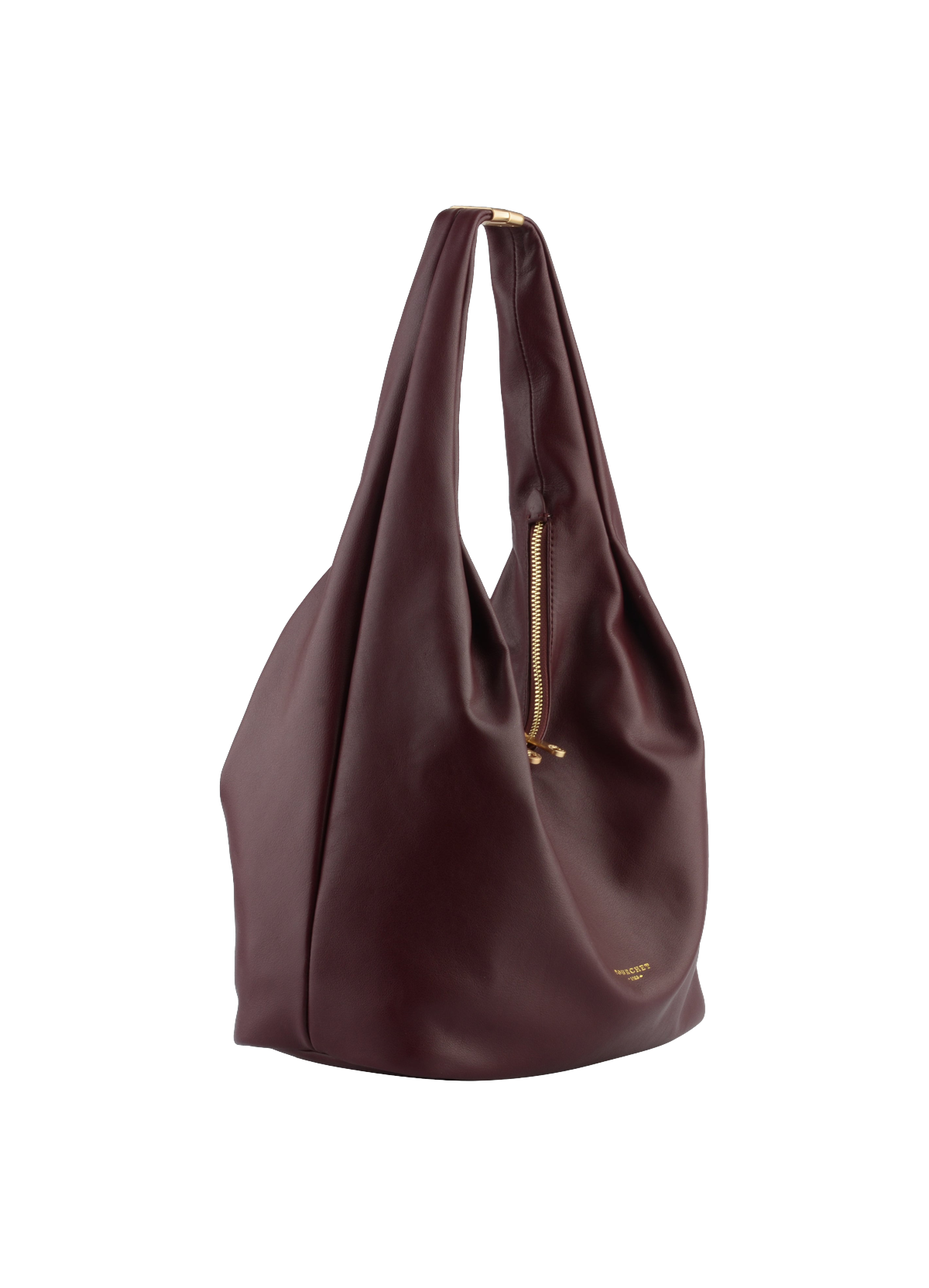 Arche | sac besace hobo en cuir de vachette POURCHET Rouge