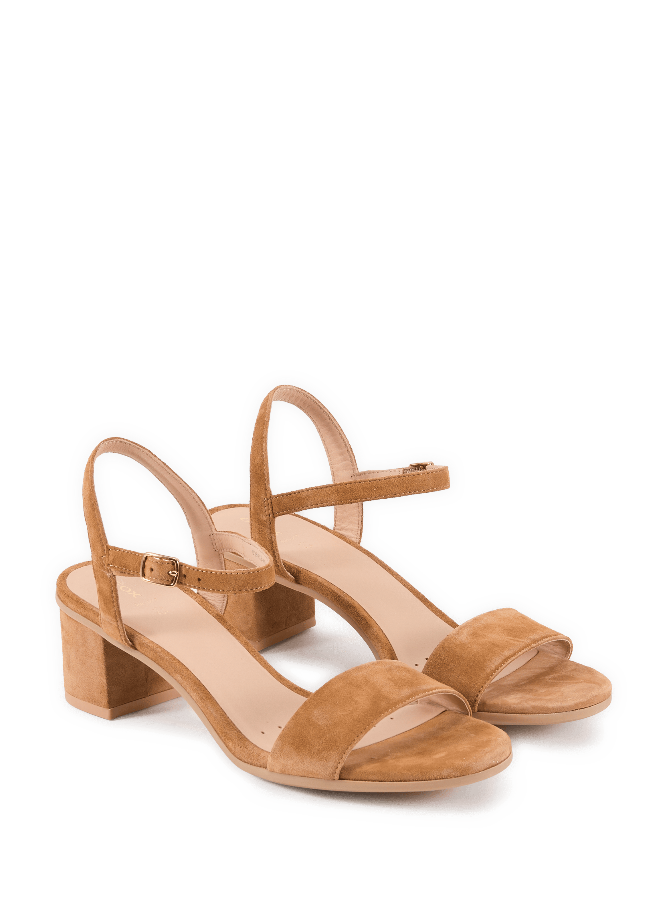 Sandales à talons Aurely 50 en cuir GEOX Marron