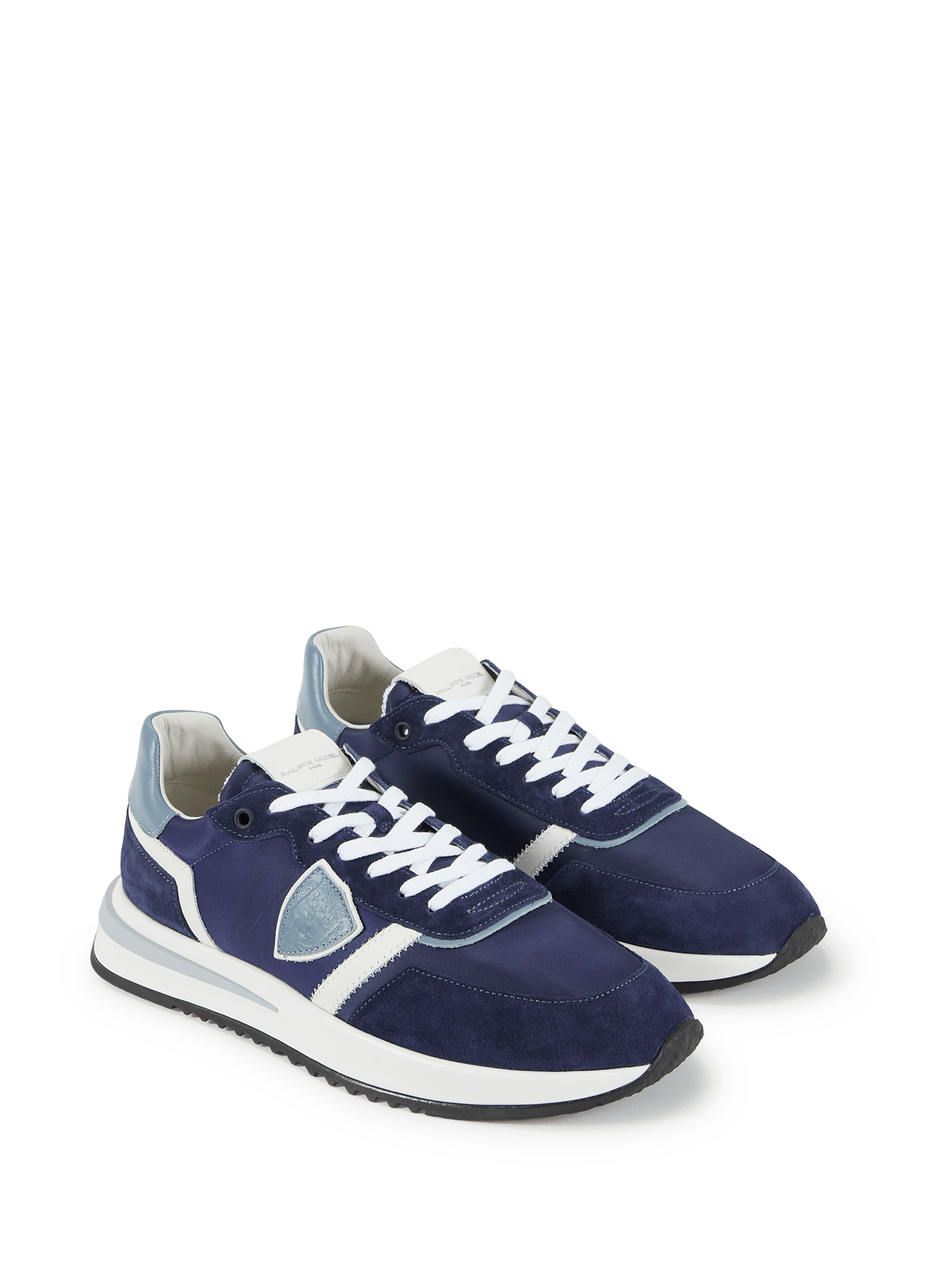 Baskets Tropez 2.1 en cuir mélangé PHILIPPE MODEL Bleu