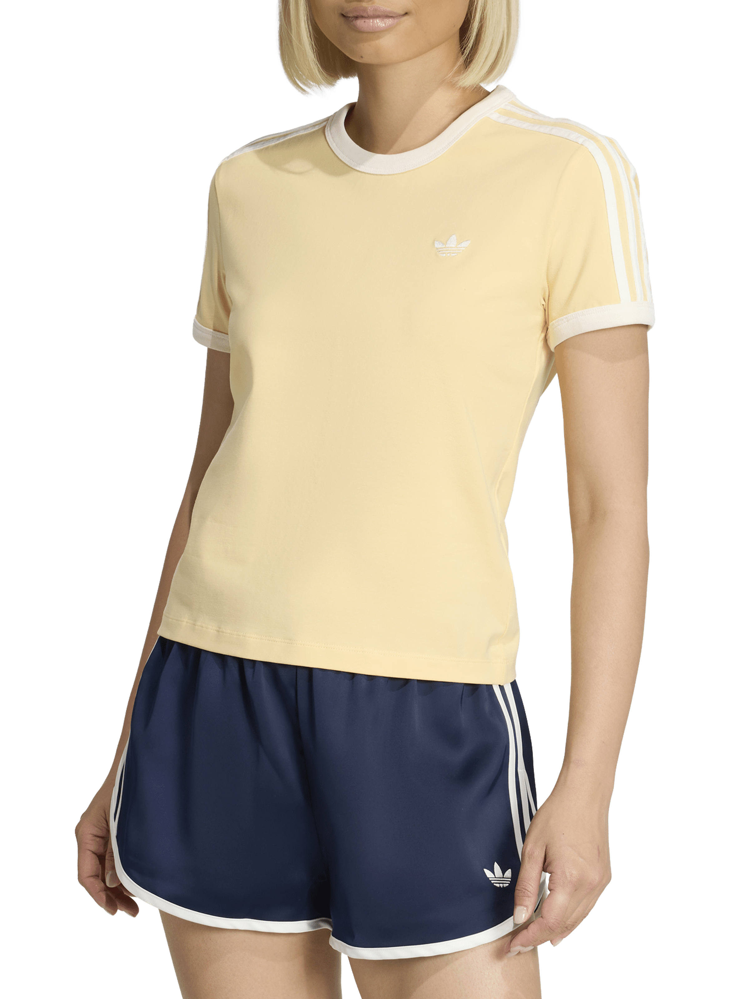 Round neck T-shirt with logo ADIDAS Yellow