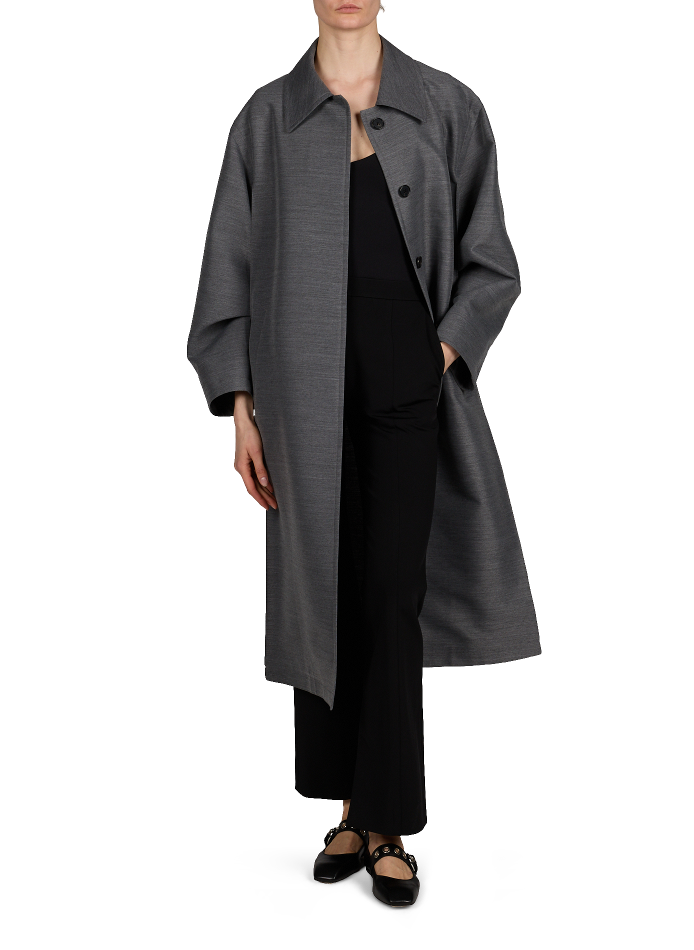 Pantalon de tailleur ajusté uni SANDBEIGE Noir