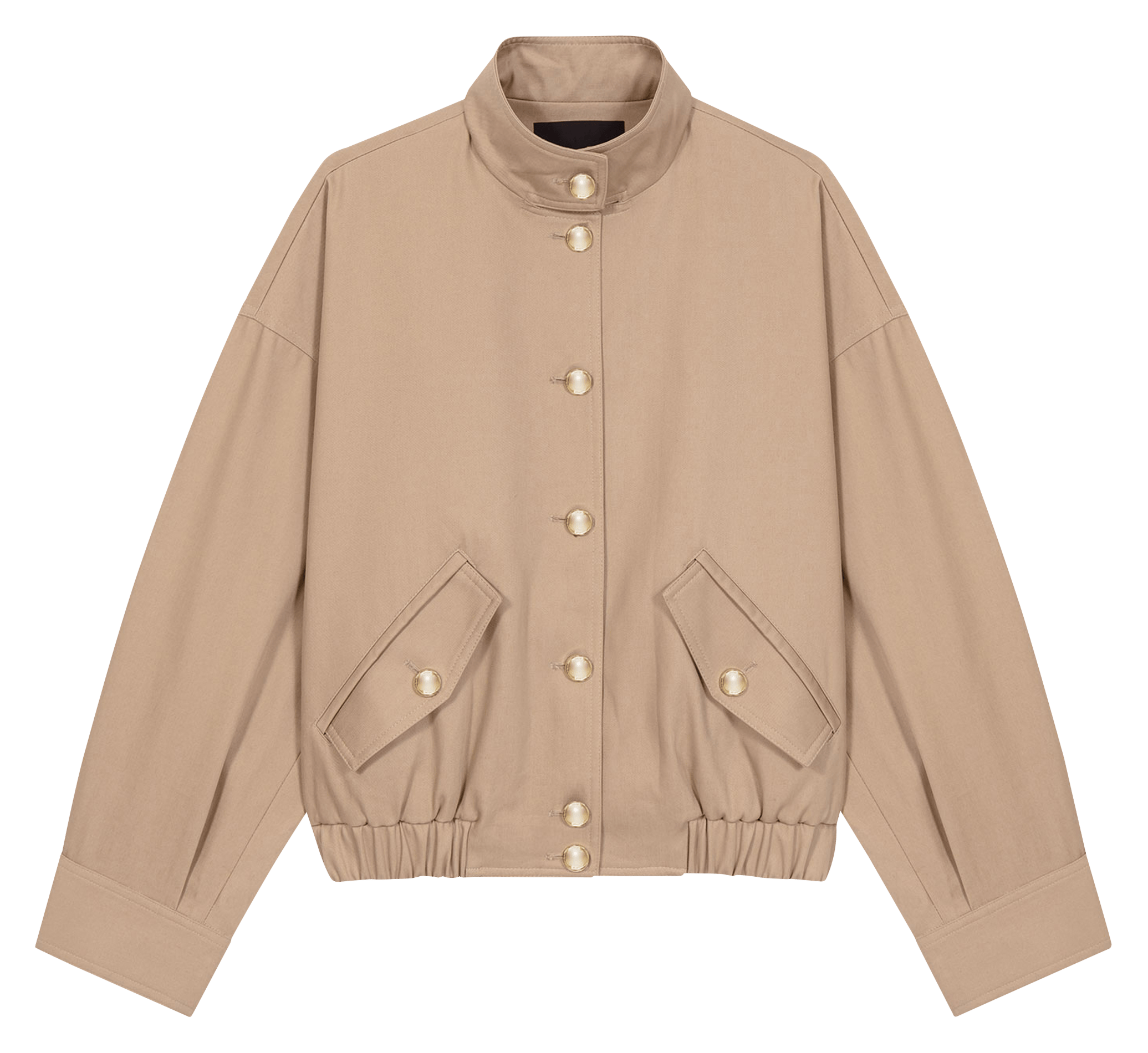 Blouson droit en coton MAJE Beige