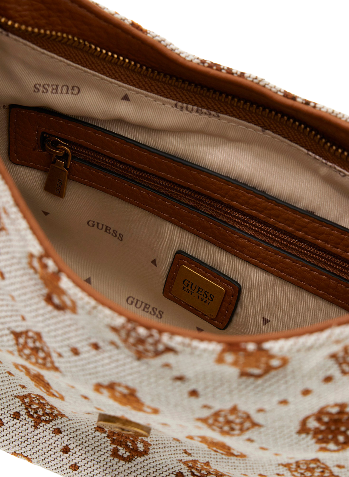 Camden logo pattern handbag GUESS Brown