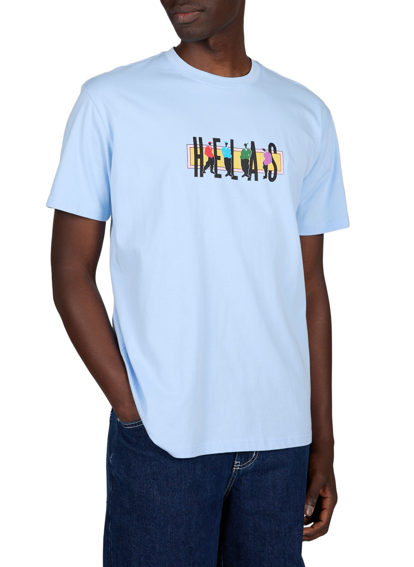 Printed Ibiz Tee cotton T-shirt HELAS CAPS Blue