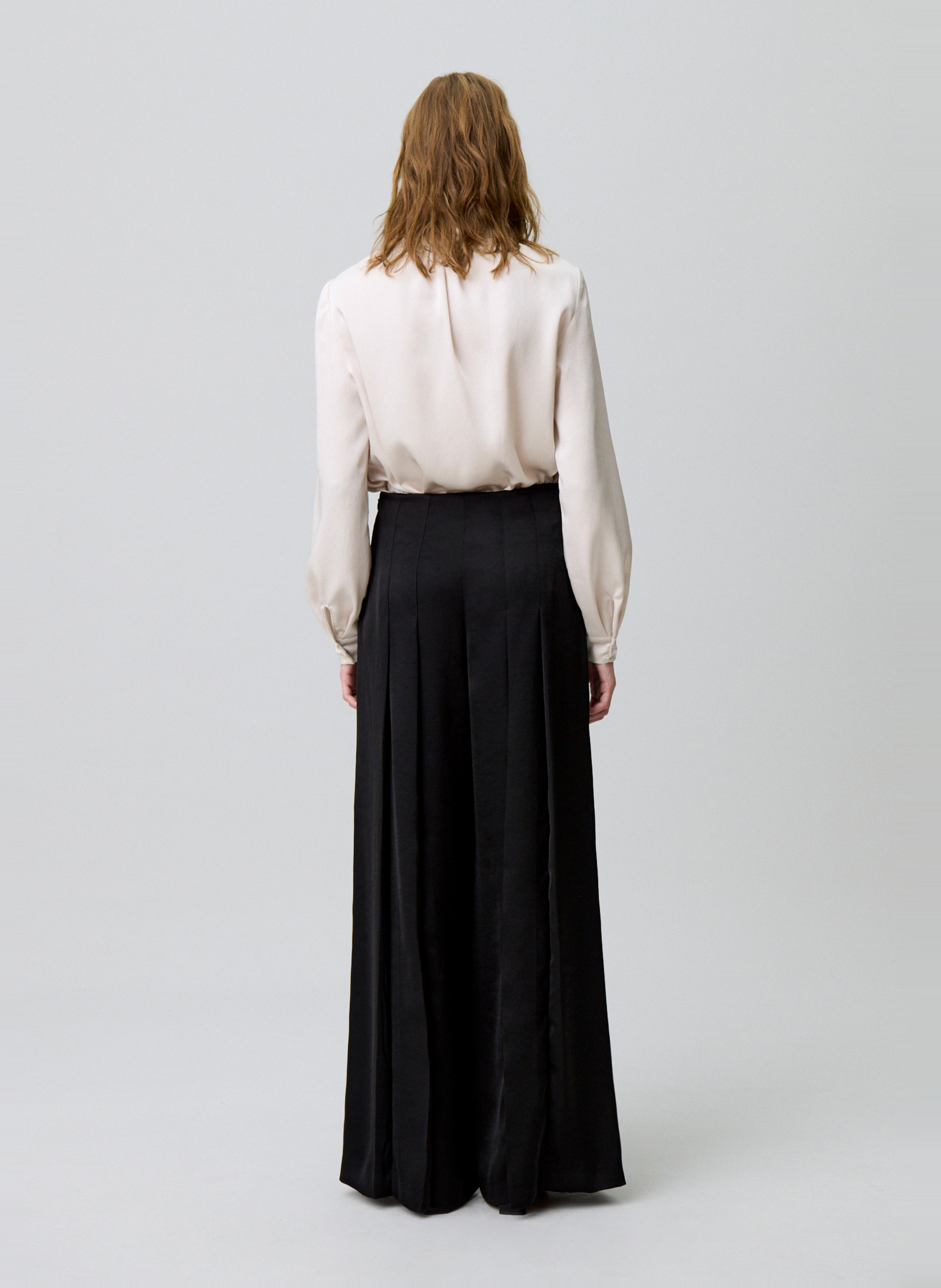 Pantalon large plissé pleaseo CLAUDIE PIERLOT Noir