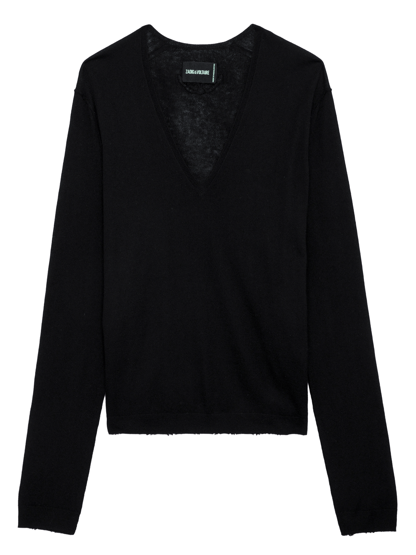 Pull ajusté col v en cachemire rivy ZADIG&VOLTAIRE Noir