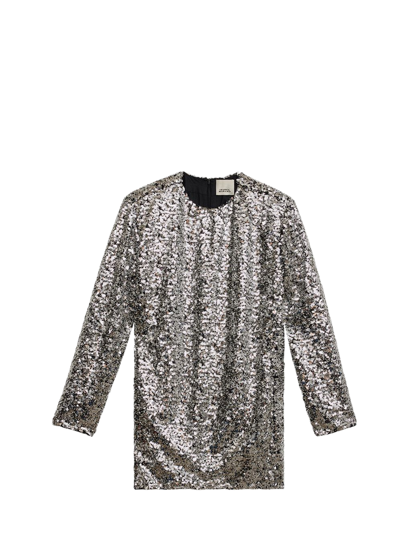 Heliane straight short dress in sequins ISABEL MARANT Silver
