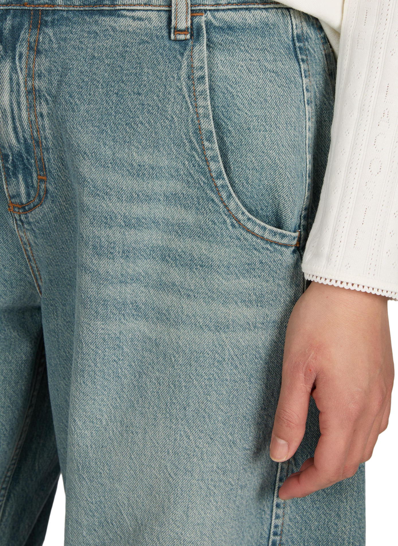 Cotton Tsemma barrel jeans TOPSHOP Green
