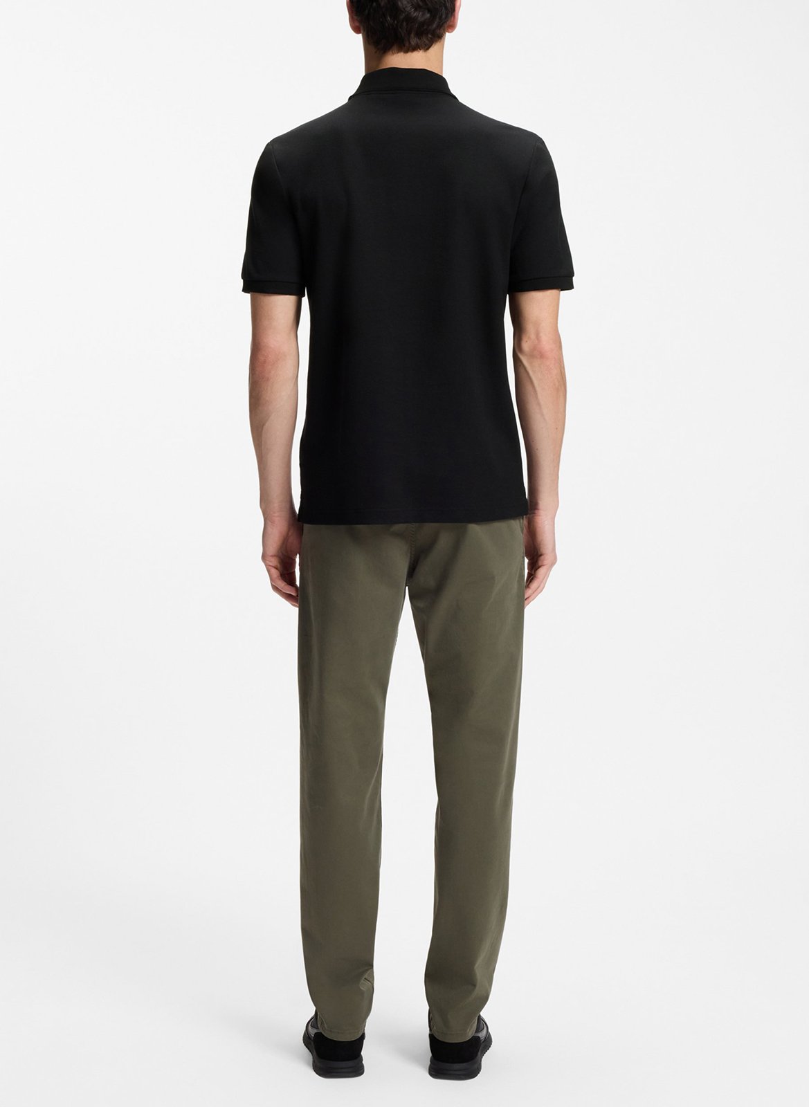 Polo regular-fit en coton BOSS Noir
