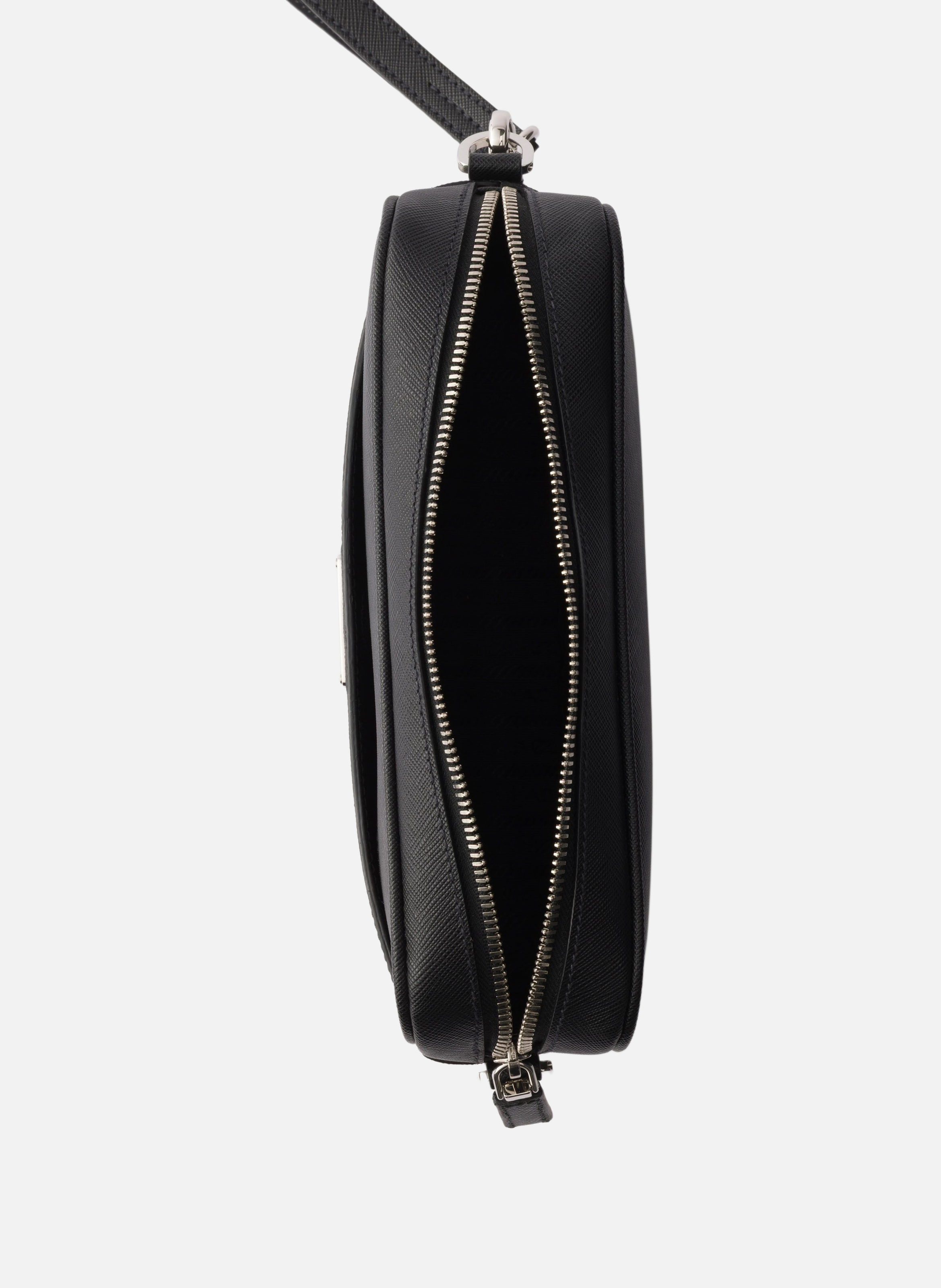 Sac porté épaule en cuir saffiano PRADA Noir
