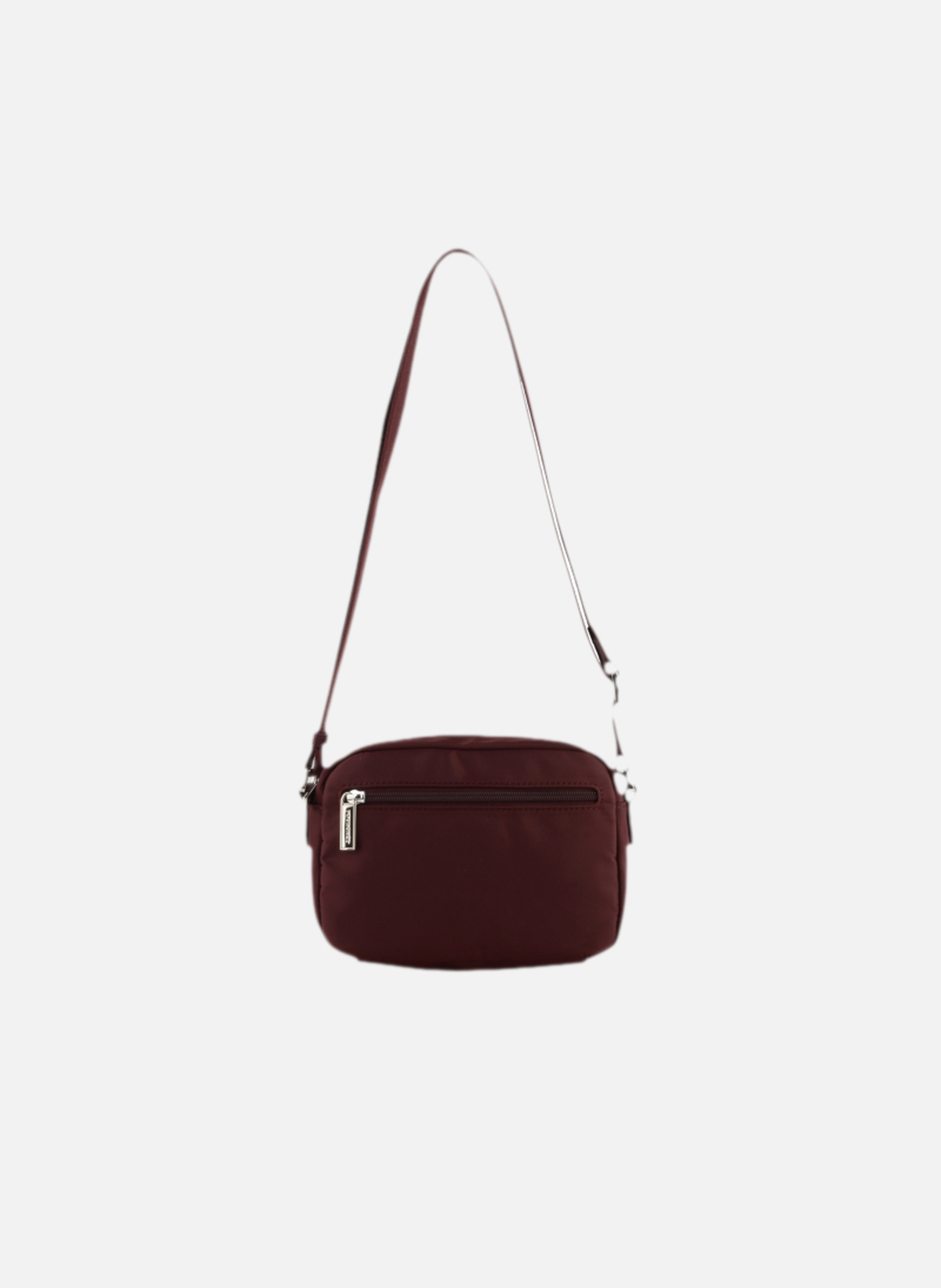 Escale | sac porté travers en toile garnie cuir POURCHET Rouge