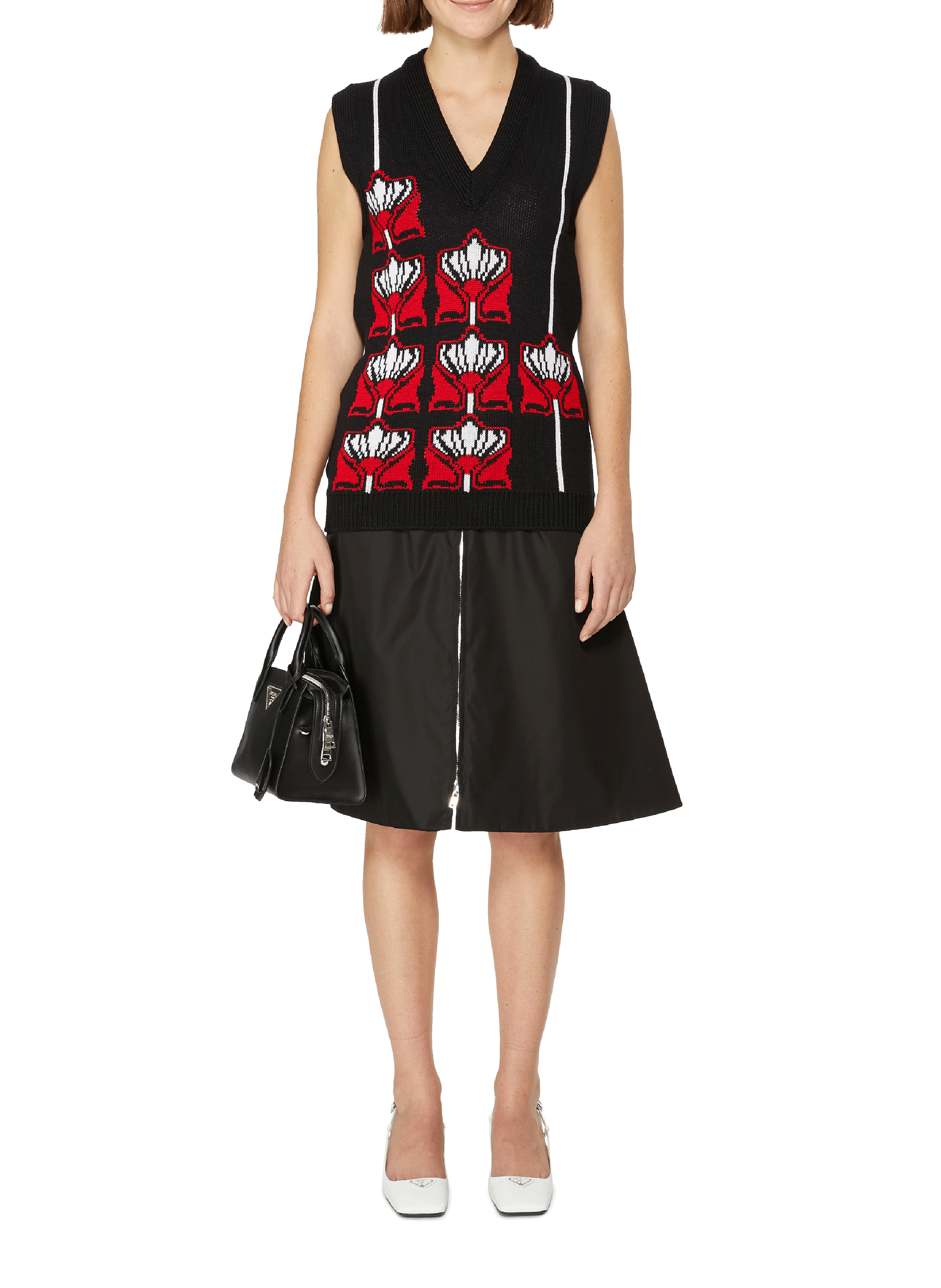 Pull sans manches en laine  PRADA Multicolore