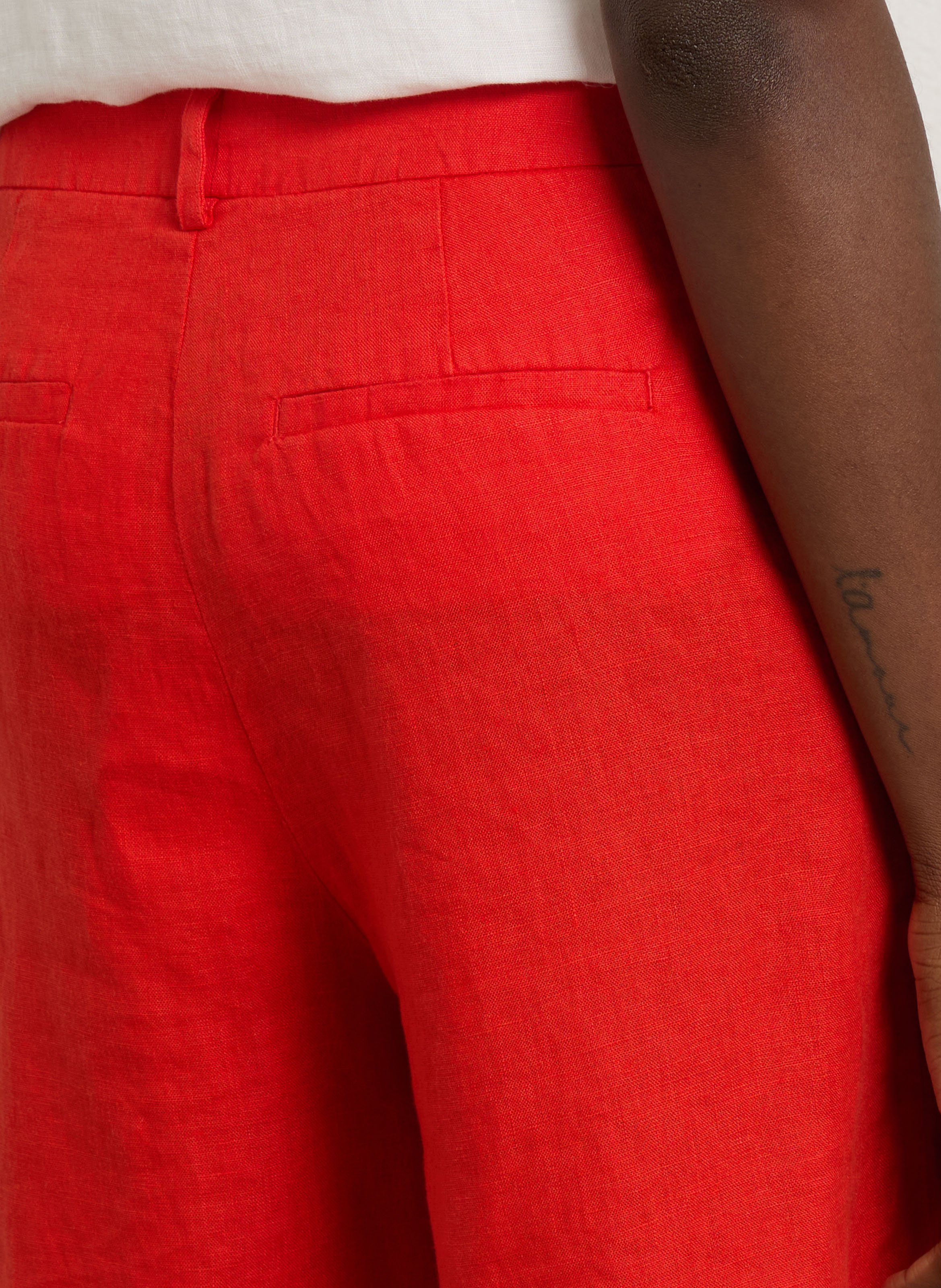 Short large en lin tanguy MAISON 123 Rouge
