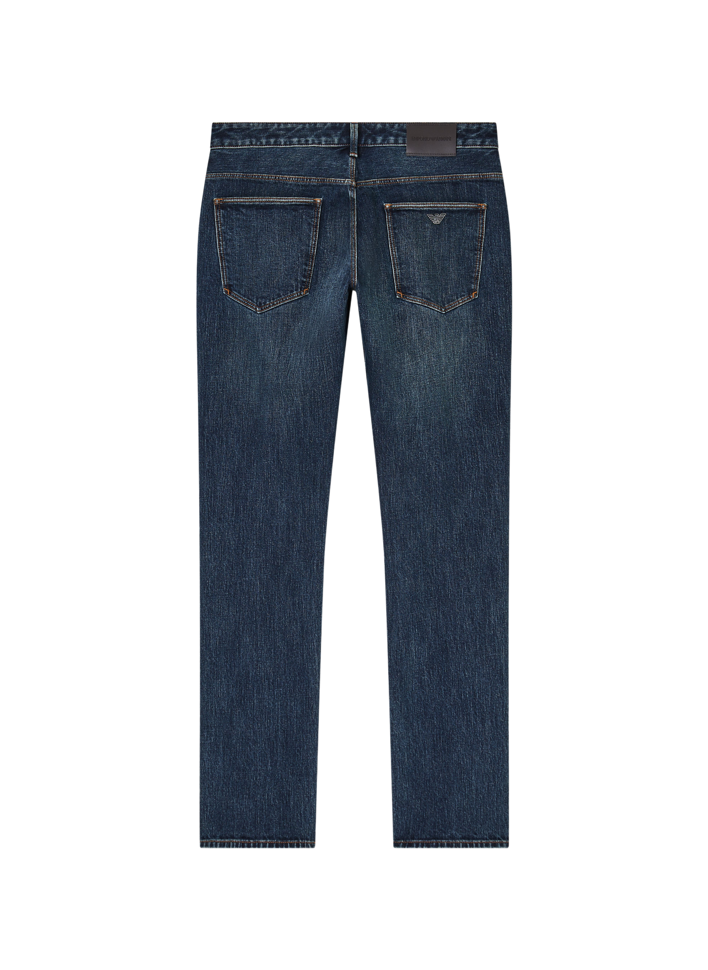 Jean droit en coton mélangé EMPORIO ARMANI Bleu