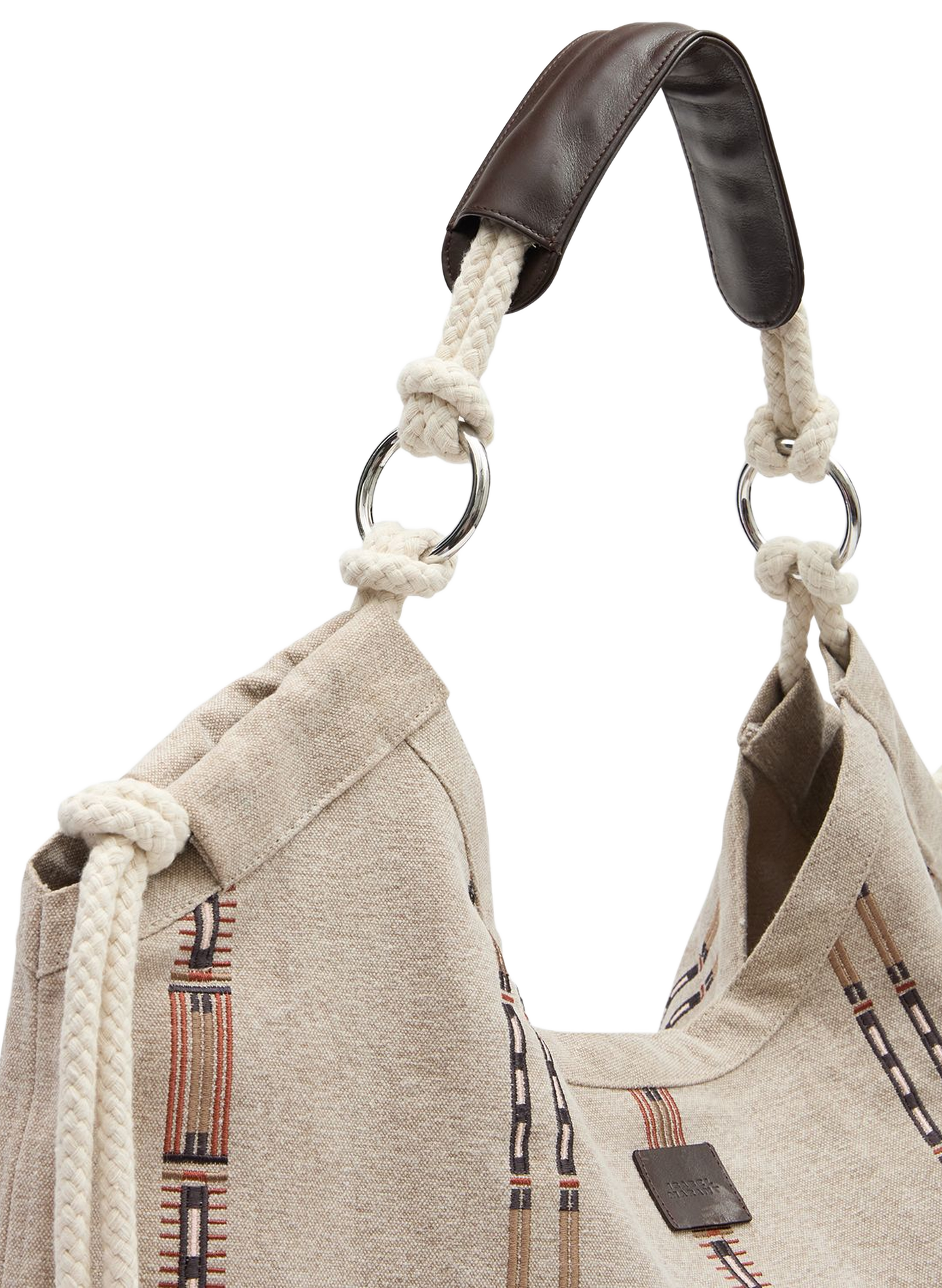 Sac cabas Byron en toile de coton tissée ISABEL MARANT Blanc