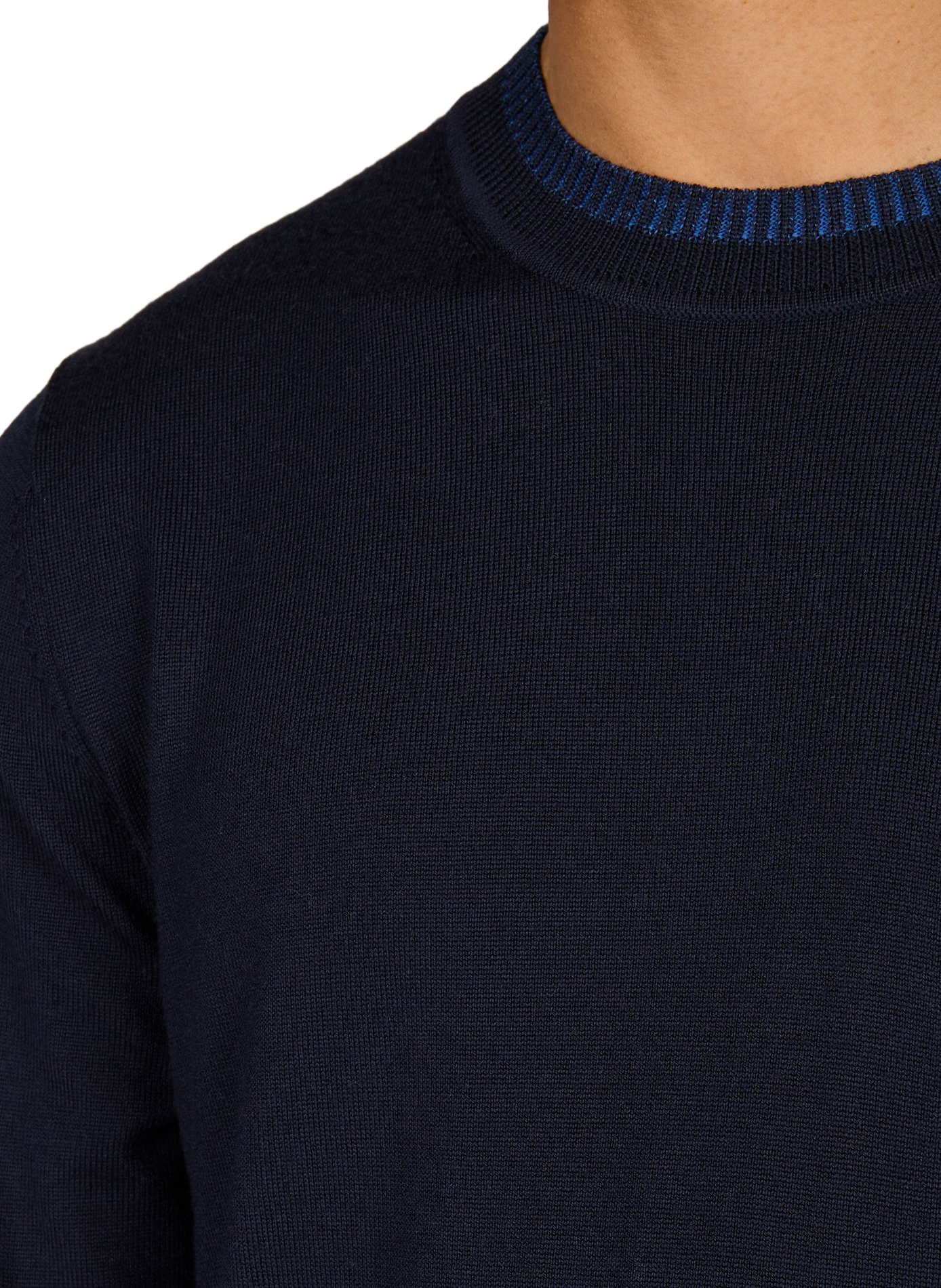Fine round-neck wool sweater PAUL SMITH Blue