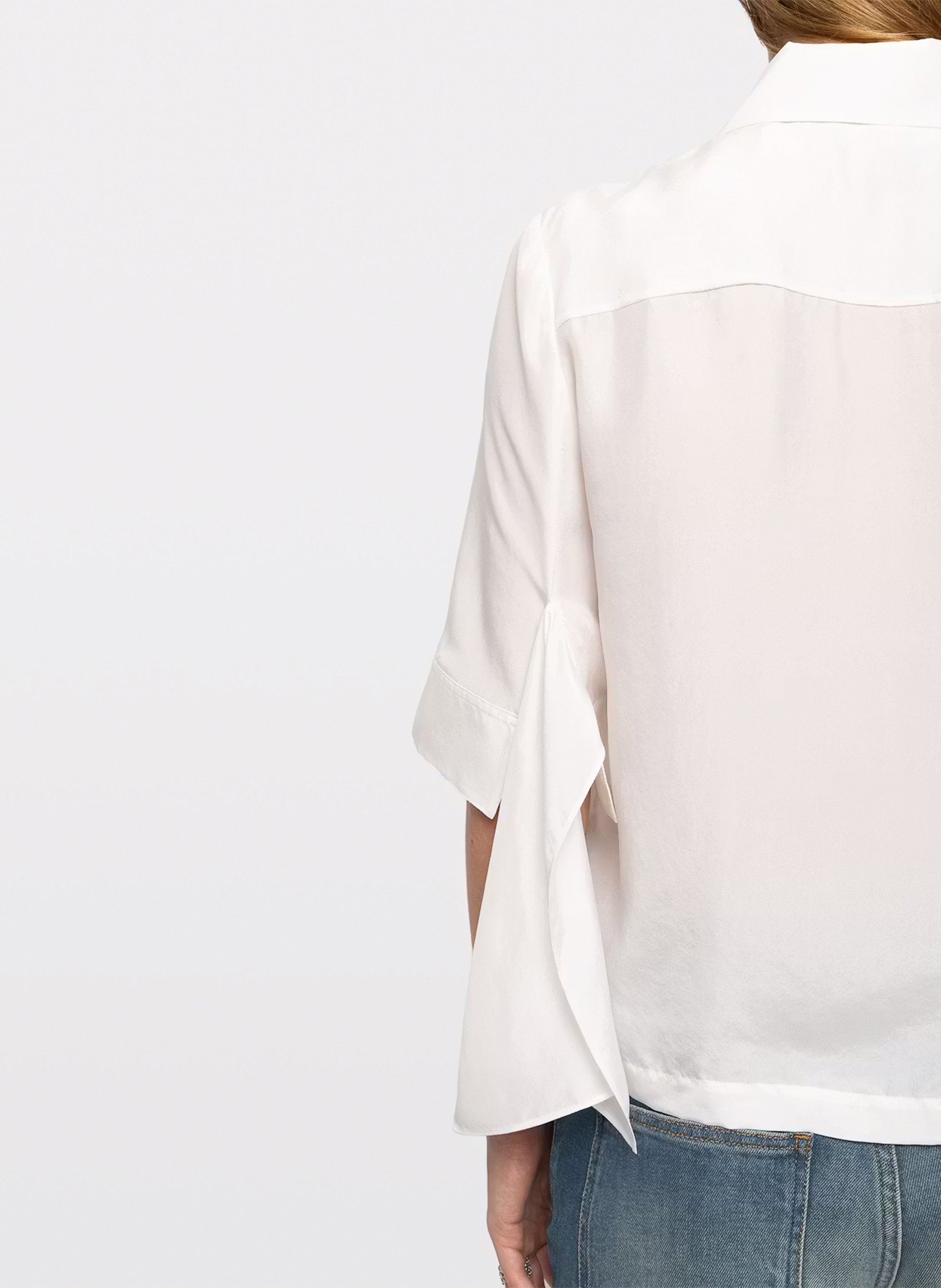 Rechte zijden blouse met klassieke kraag telmy ZADIG&VOLTAIRE Wit
