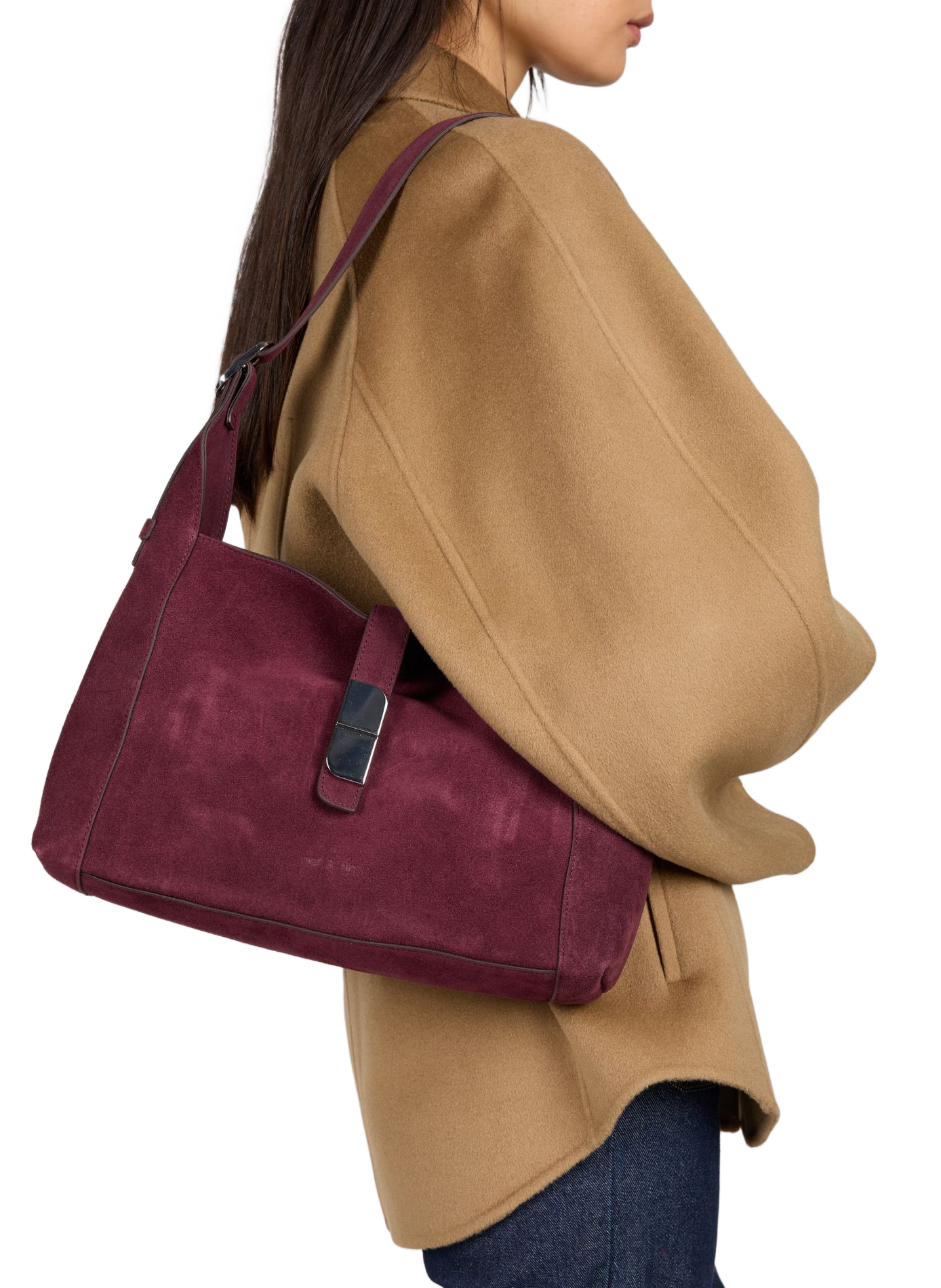 Sac porté épaule Rachel en cuir NAT & NIN Violet