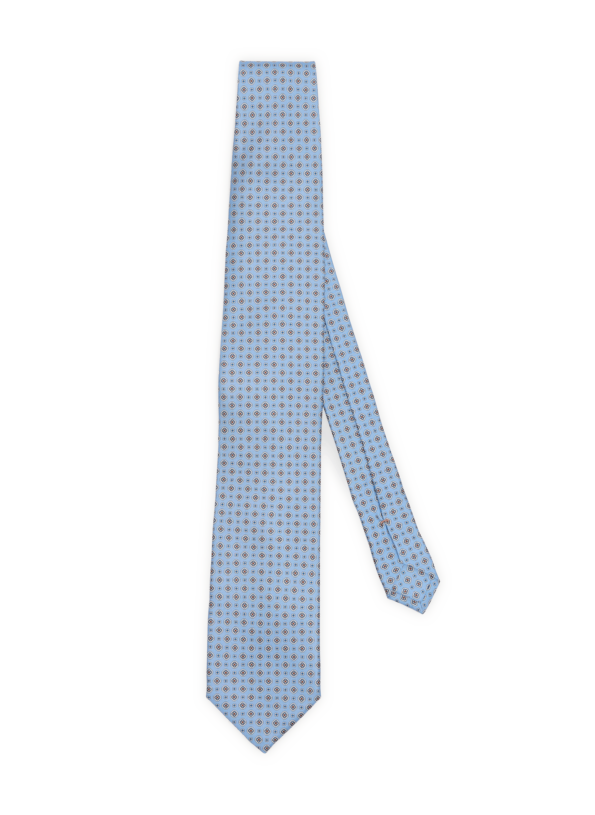 Seidenschlips mit Druck ETON Blau