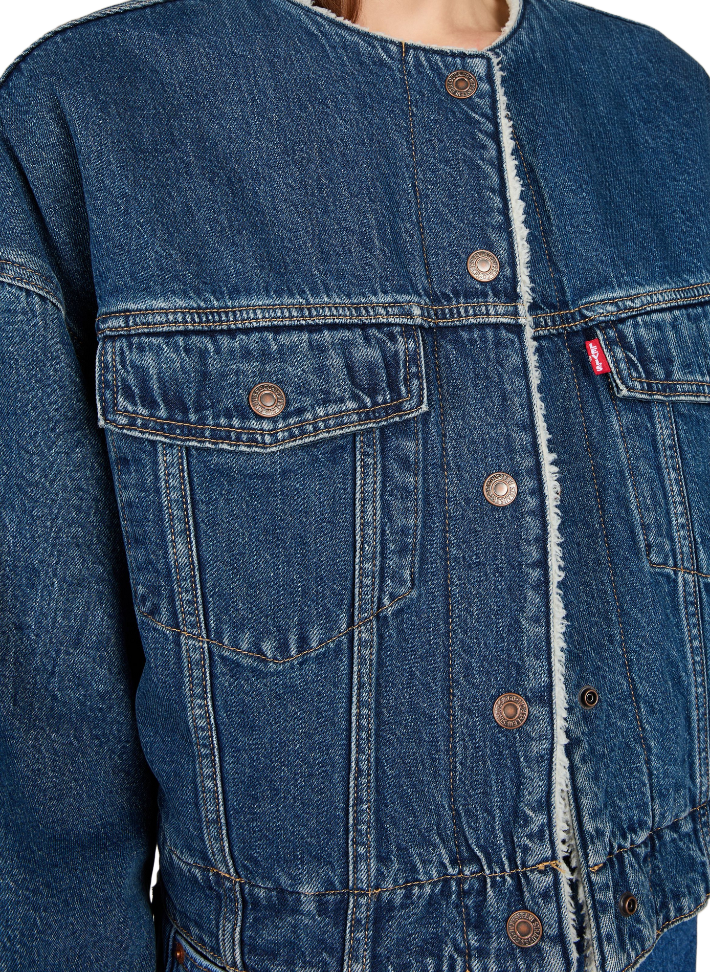 Short denim jacket in cotton LEVI'S Blue
