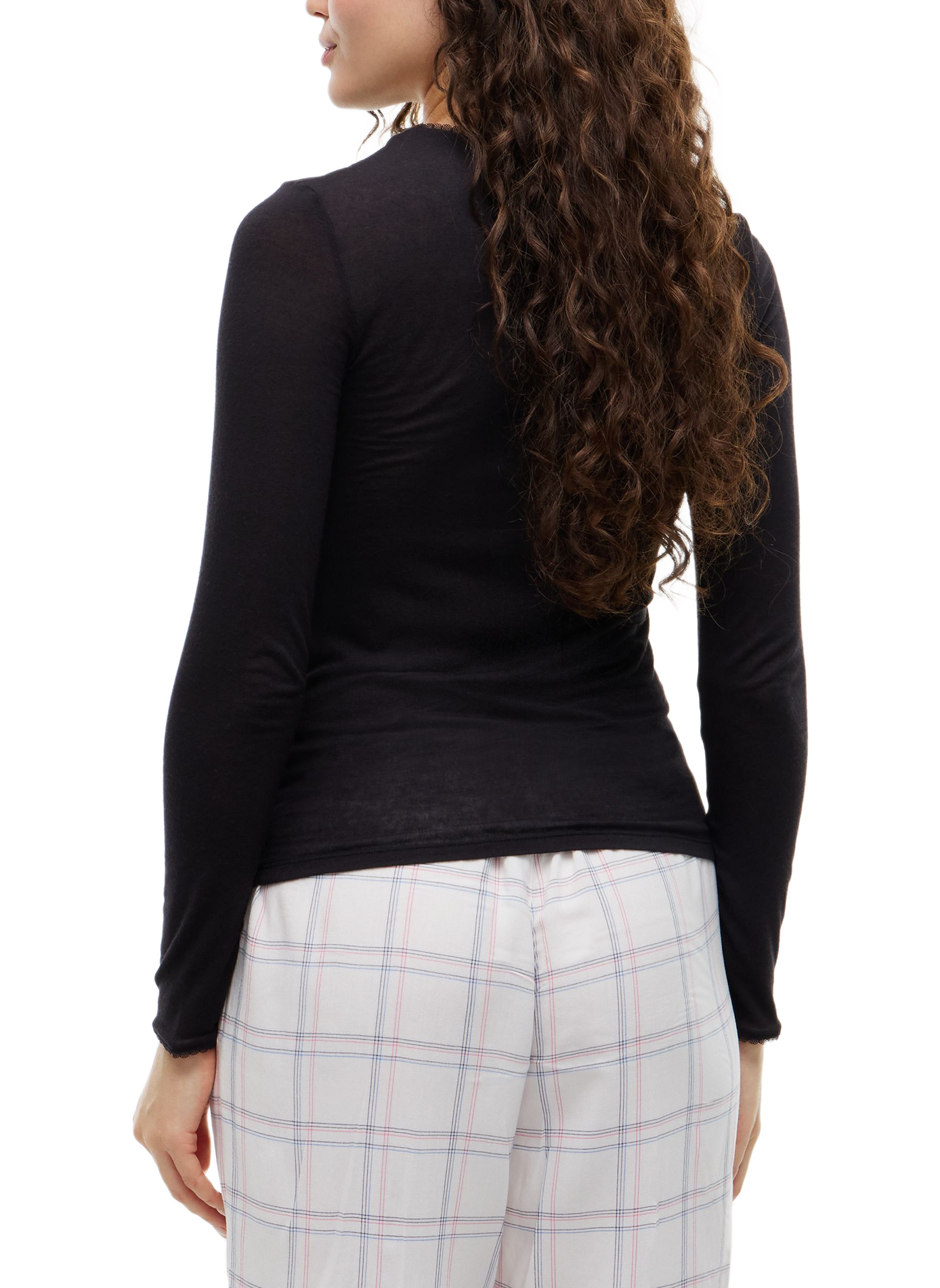 Fitted long-sleeved T-shirt TOMMY HILFIGER Black
