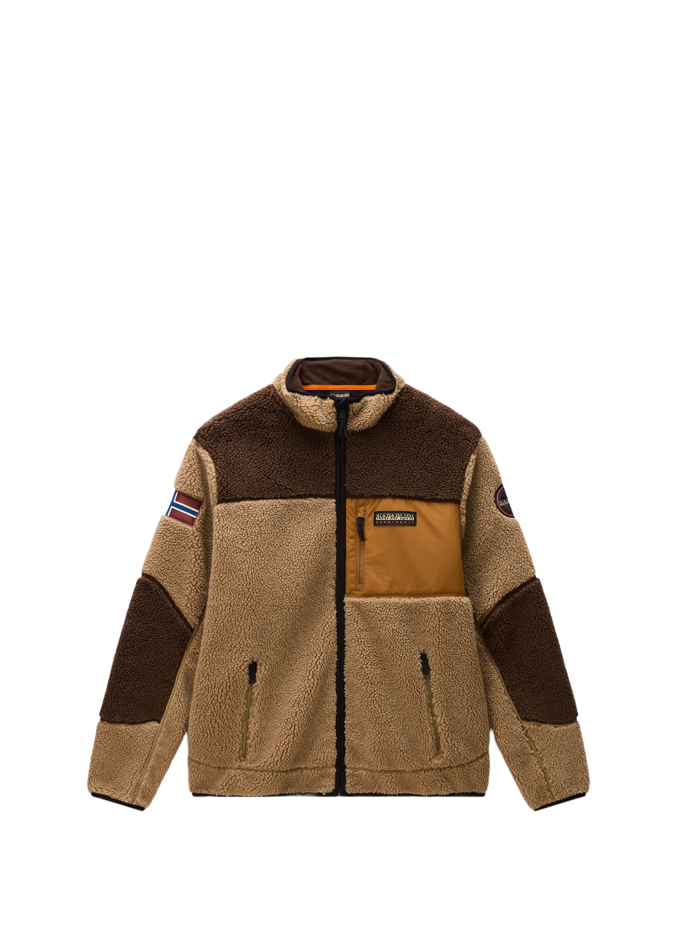 Gerade geschnittene Sherpa-Fleecejacke mit Stehkragen NAPAPIJRI Mehrfarbig