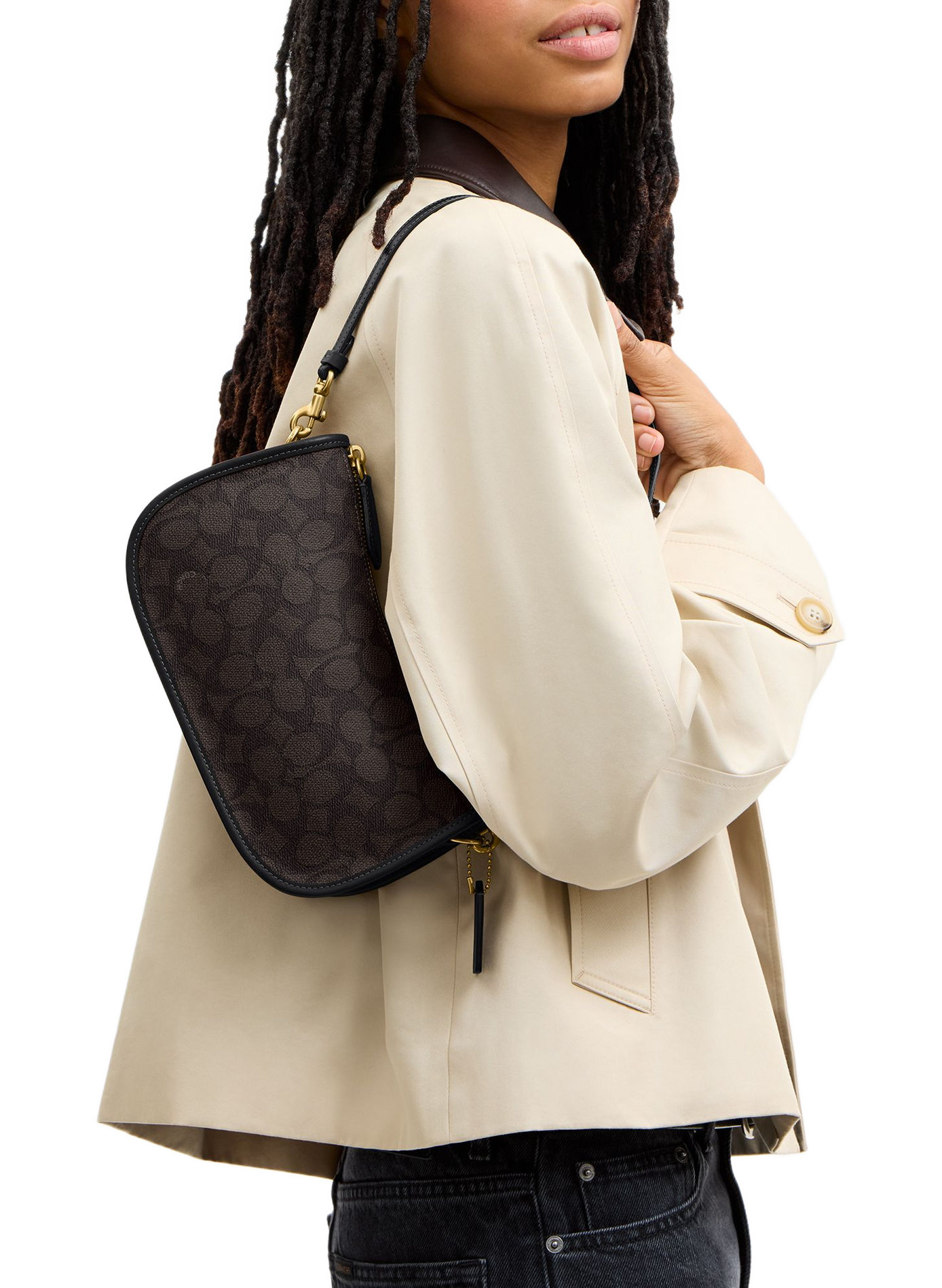 Waverly Monogrammed Handbag COACH Black