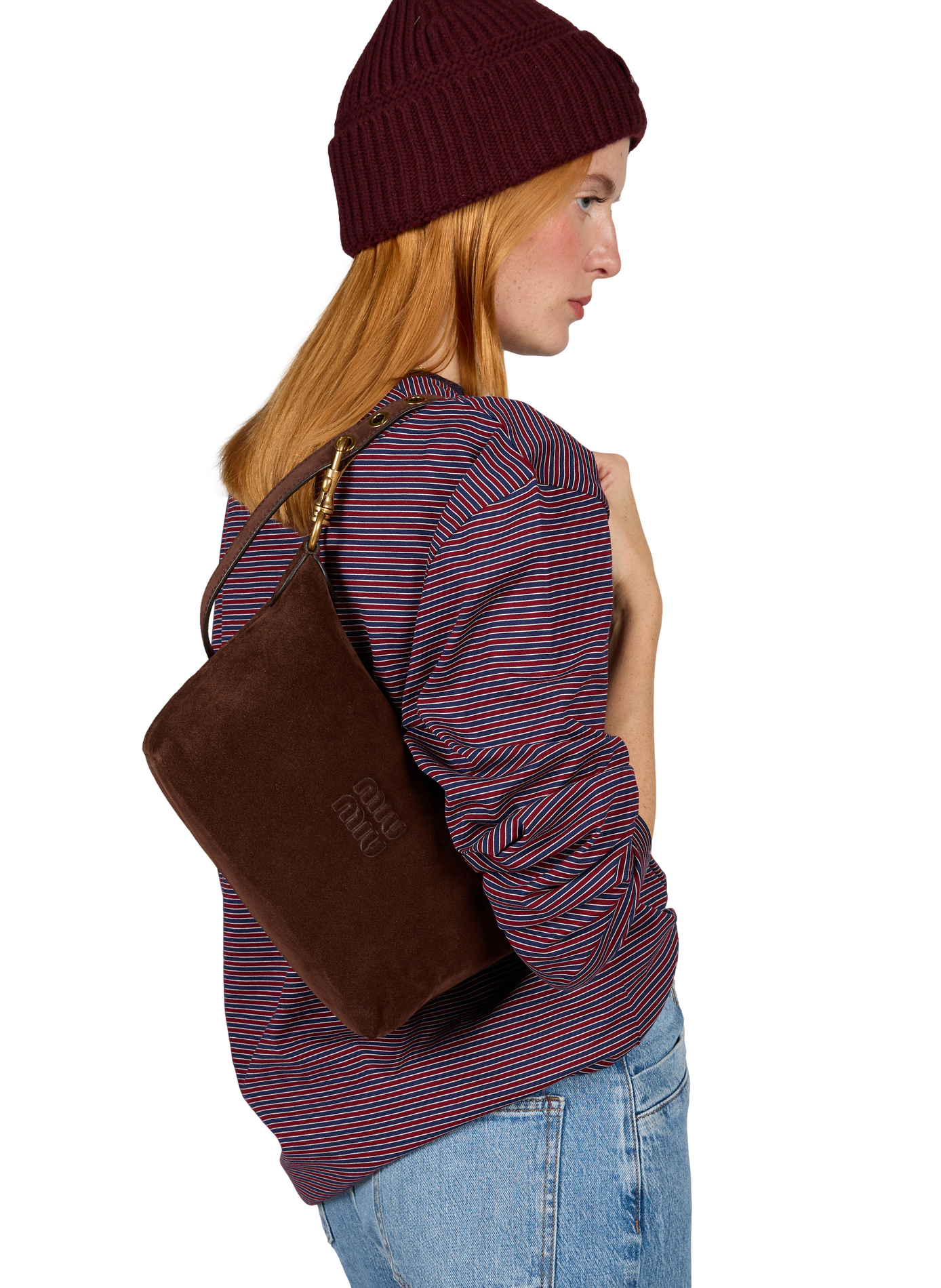 Spirit-tas van suèdeleer MIU MIU Bruin