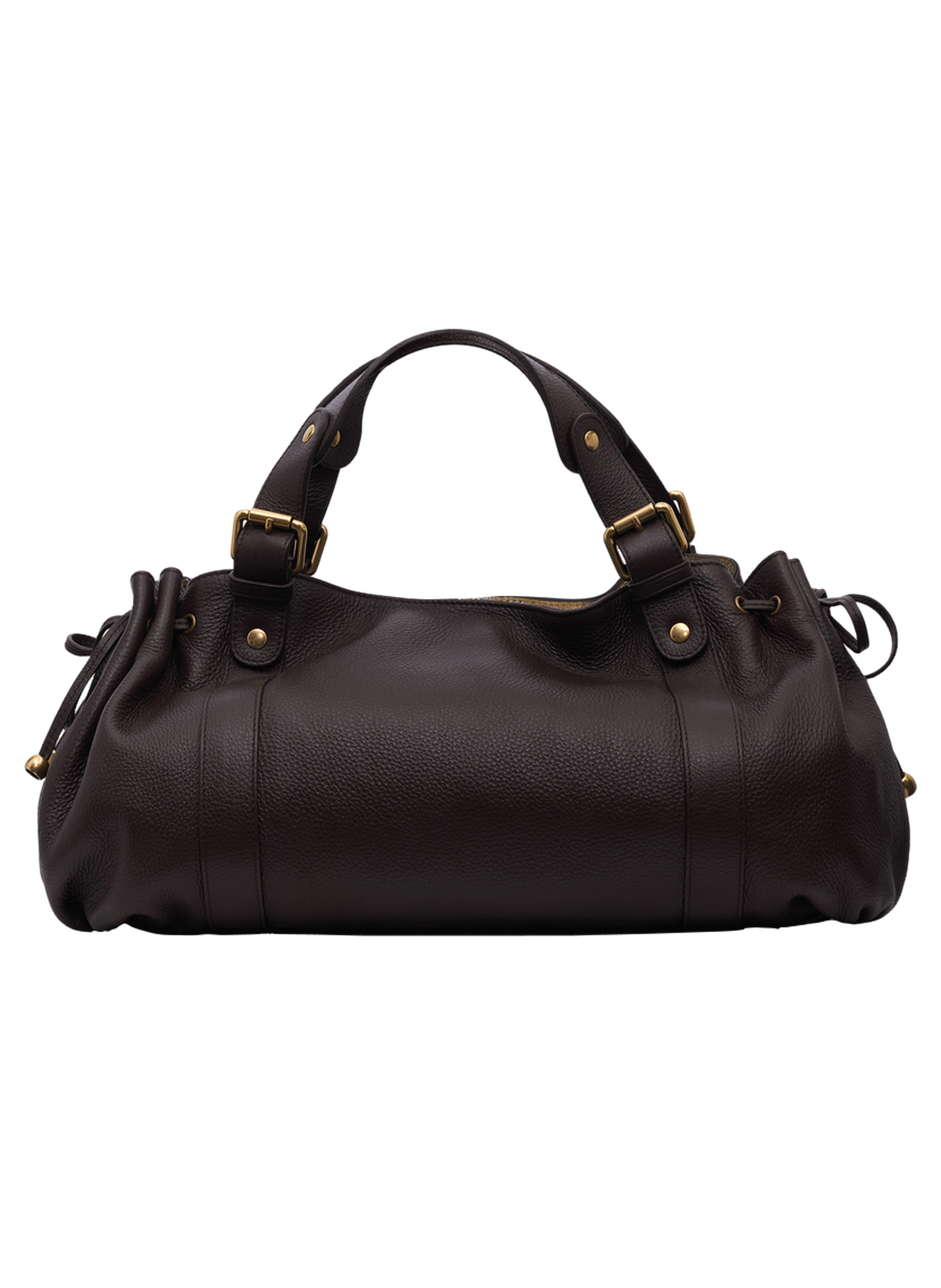 Sac à main en cuir grainé intérieur métallisé - 24h GERARD DAREL Marron